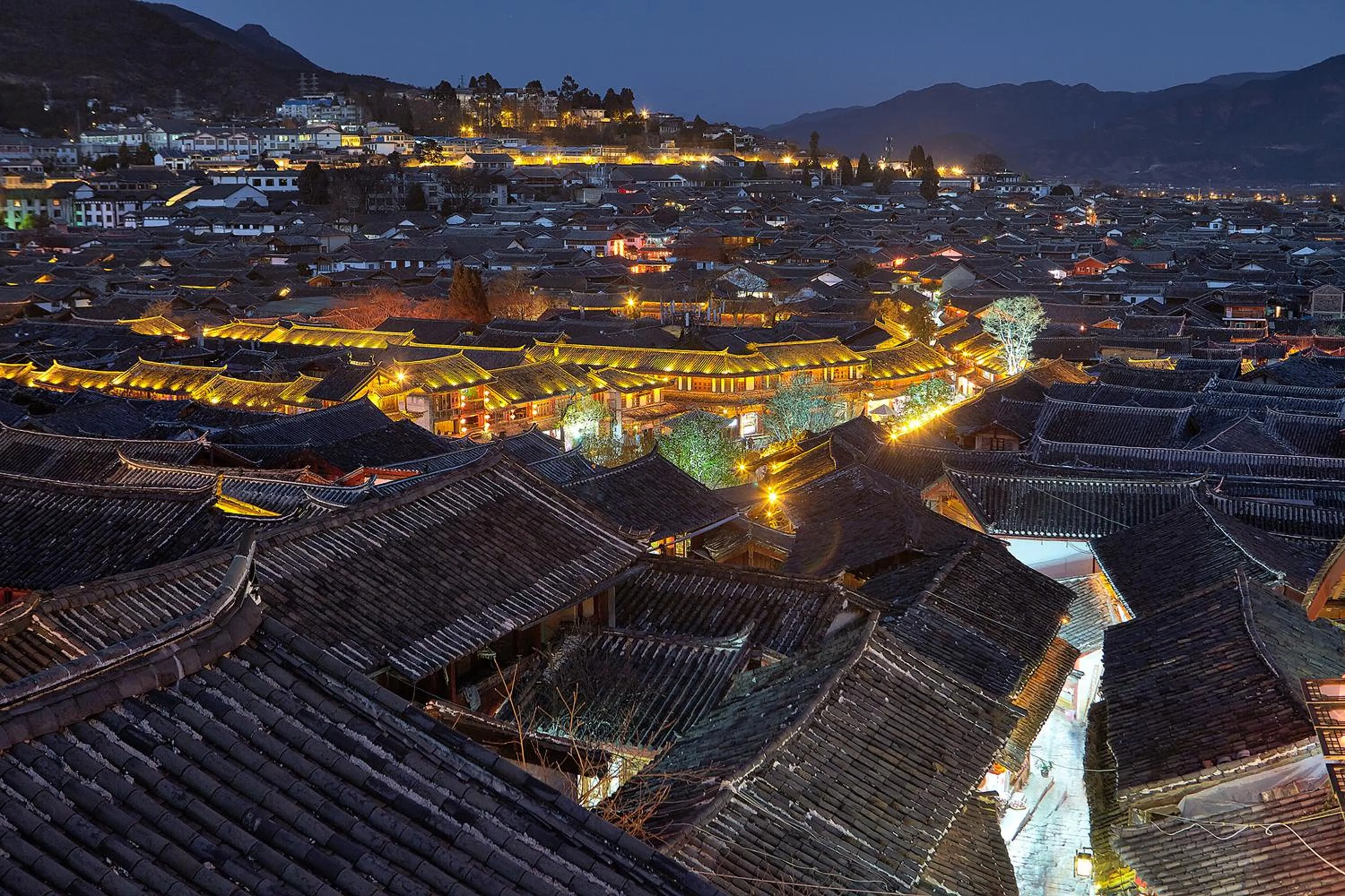 City view in Lijiang Old Town Echarm Plus Hotel