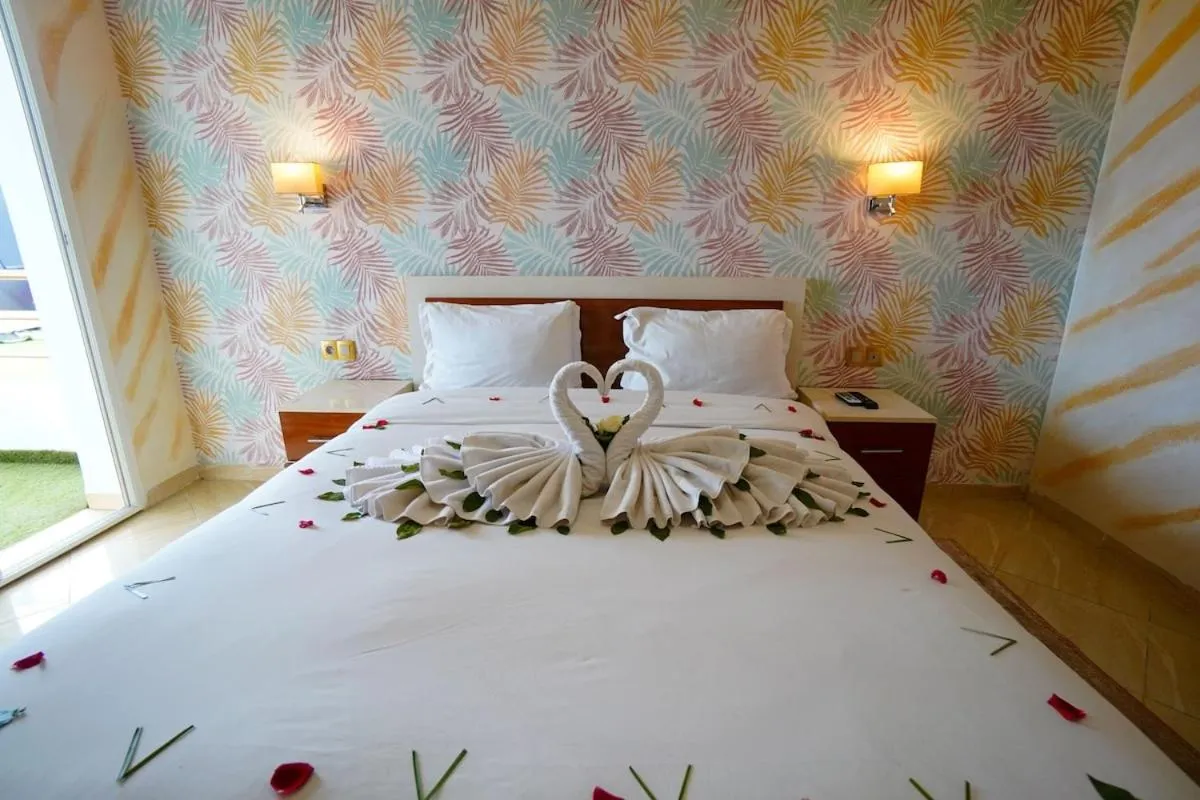 Bed in Apartments next to the beach