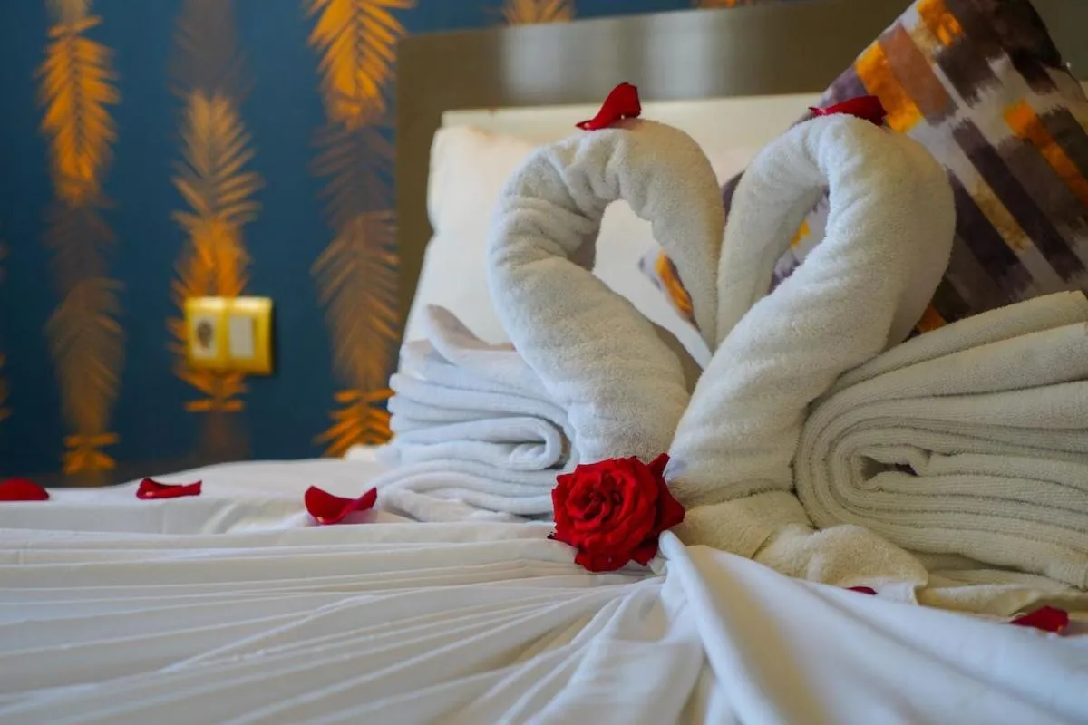 Bed in Apartments next to the beach