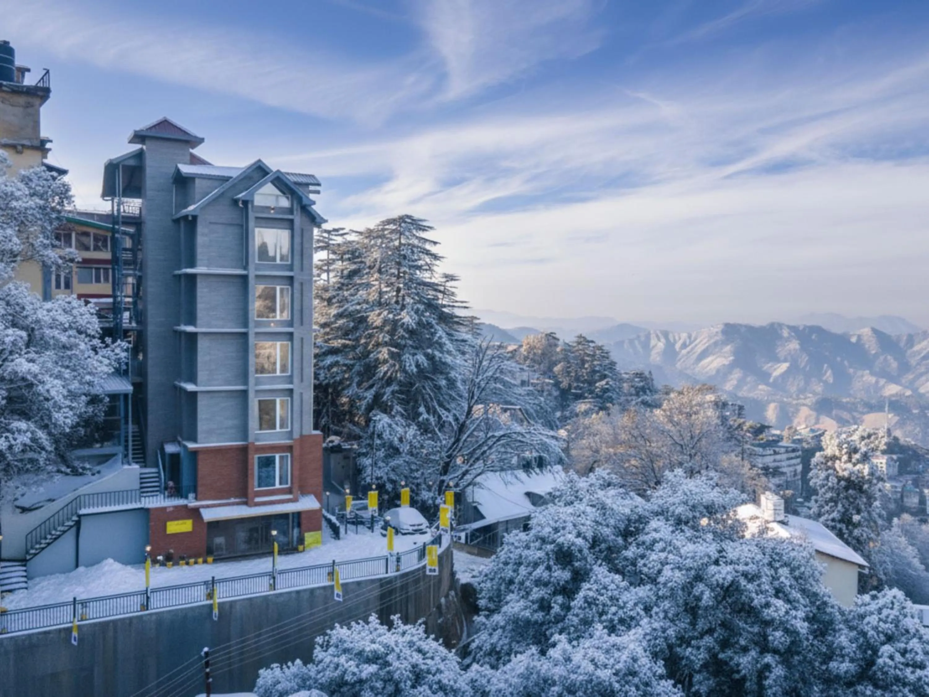Winter in The Hosteller Shimla, Valley View