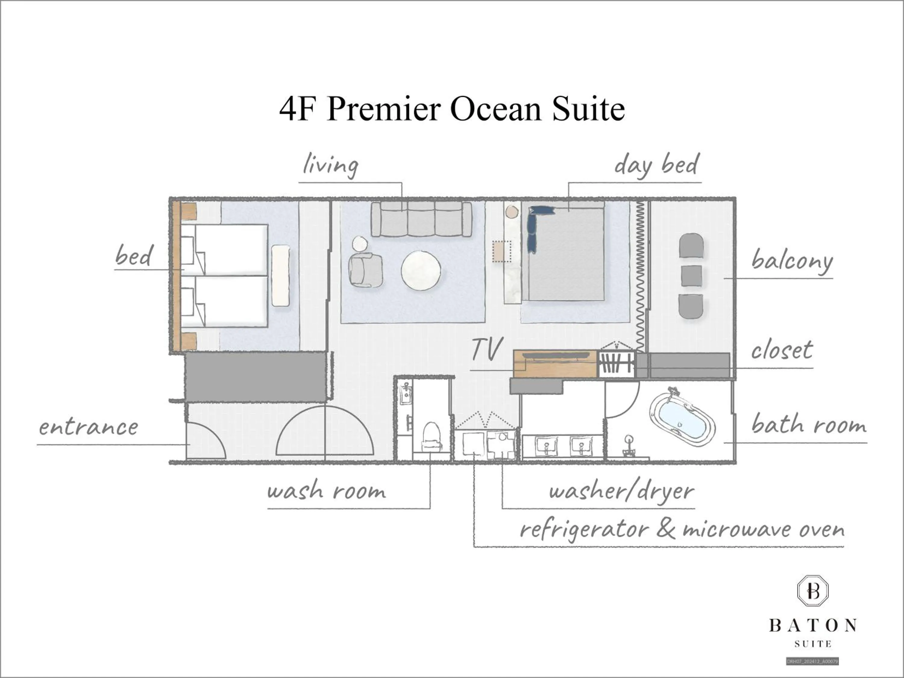 Floor plan in BATON SUITE Okinawa-kourijima