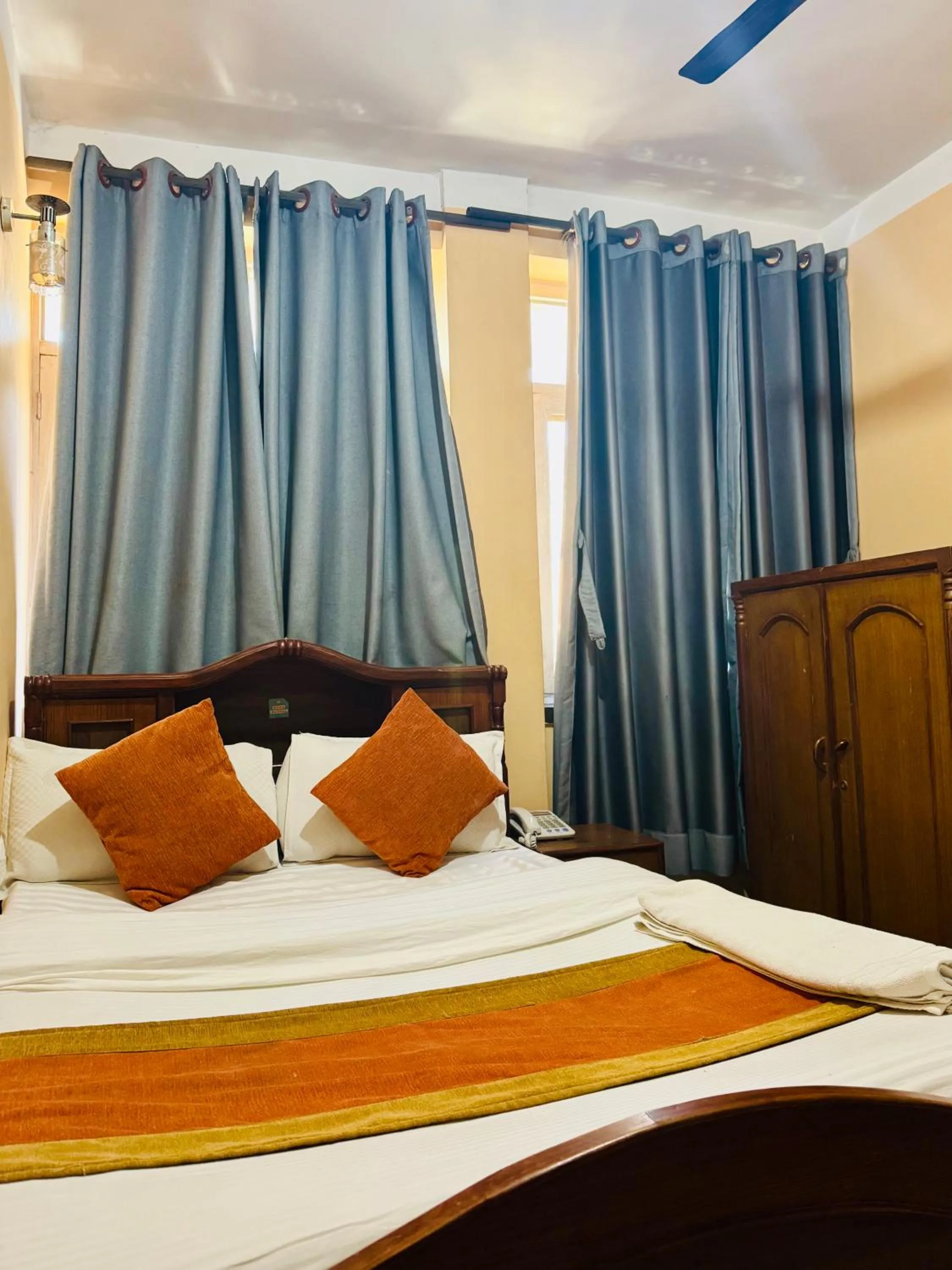 Bed in Om Mandakini Hotel