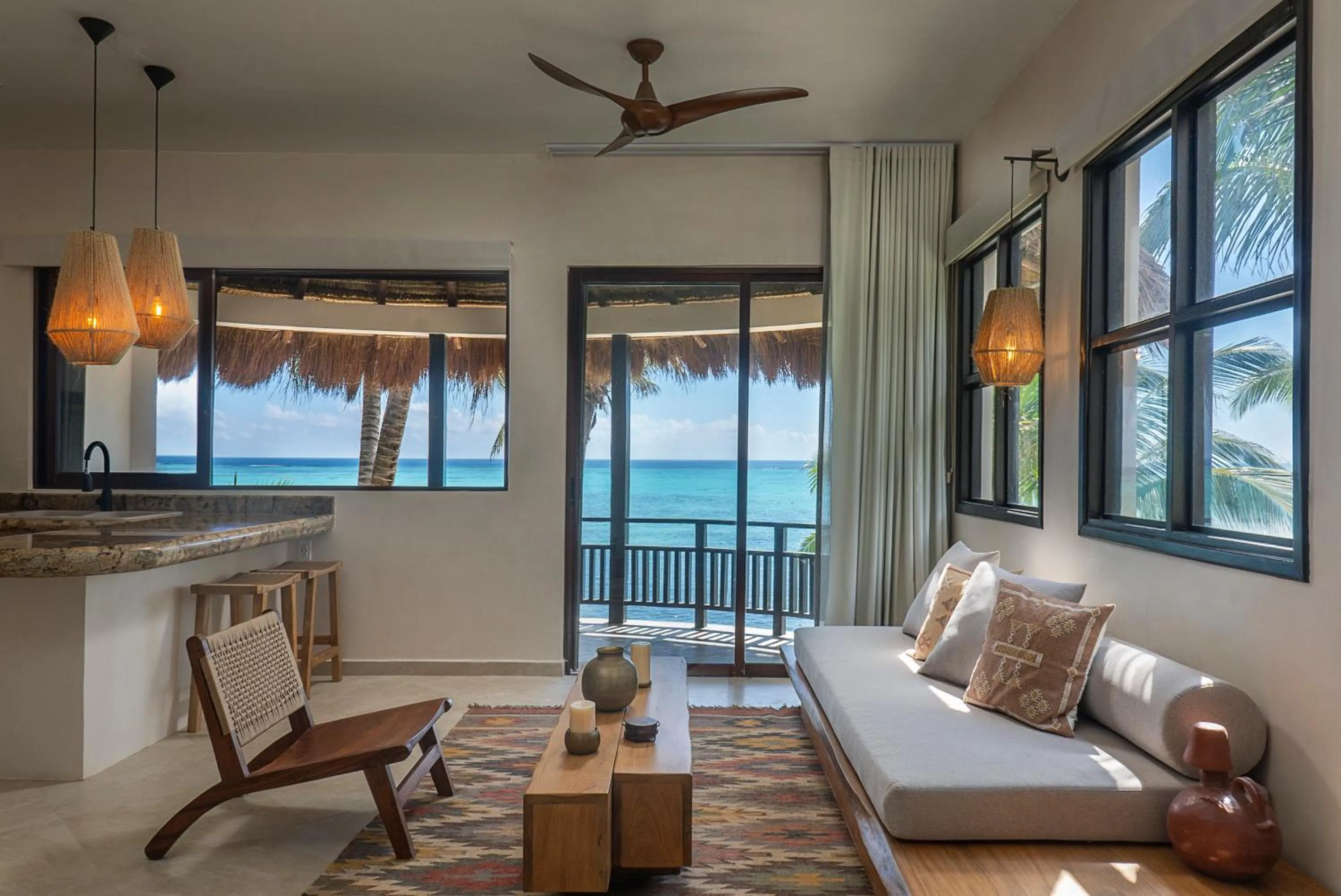 Living room in Mantaray Tulum