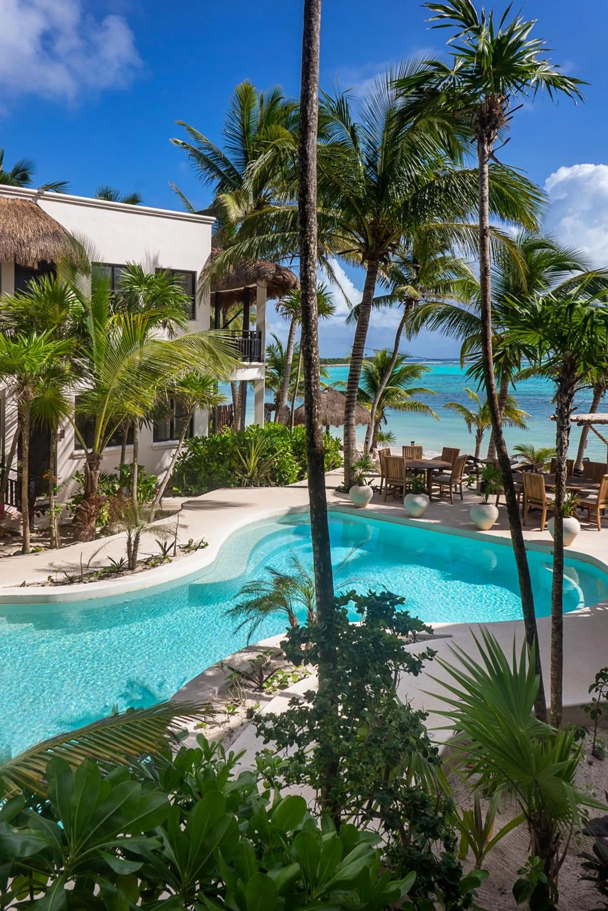 Pool view in Mantaray Tulum