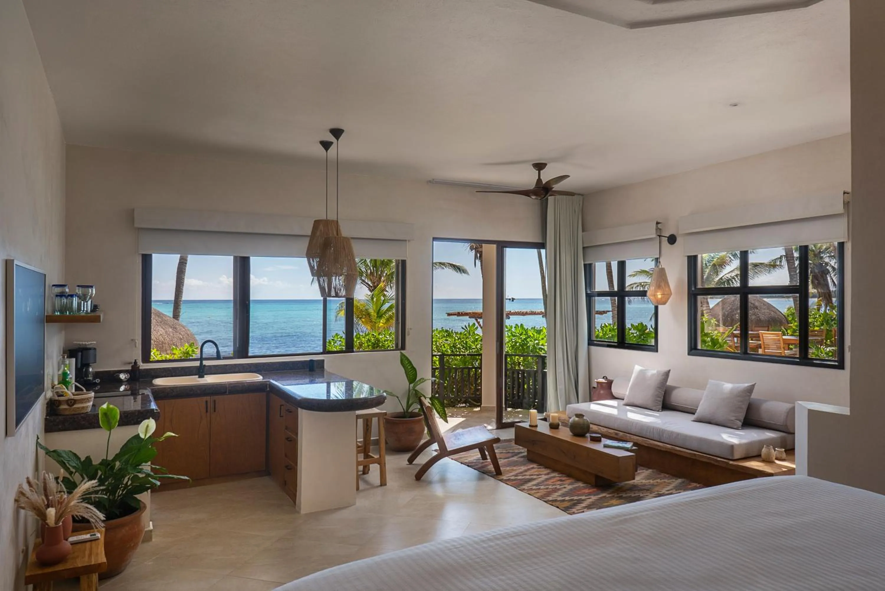 Natural landscape, Bed in Mantaray Tulum