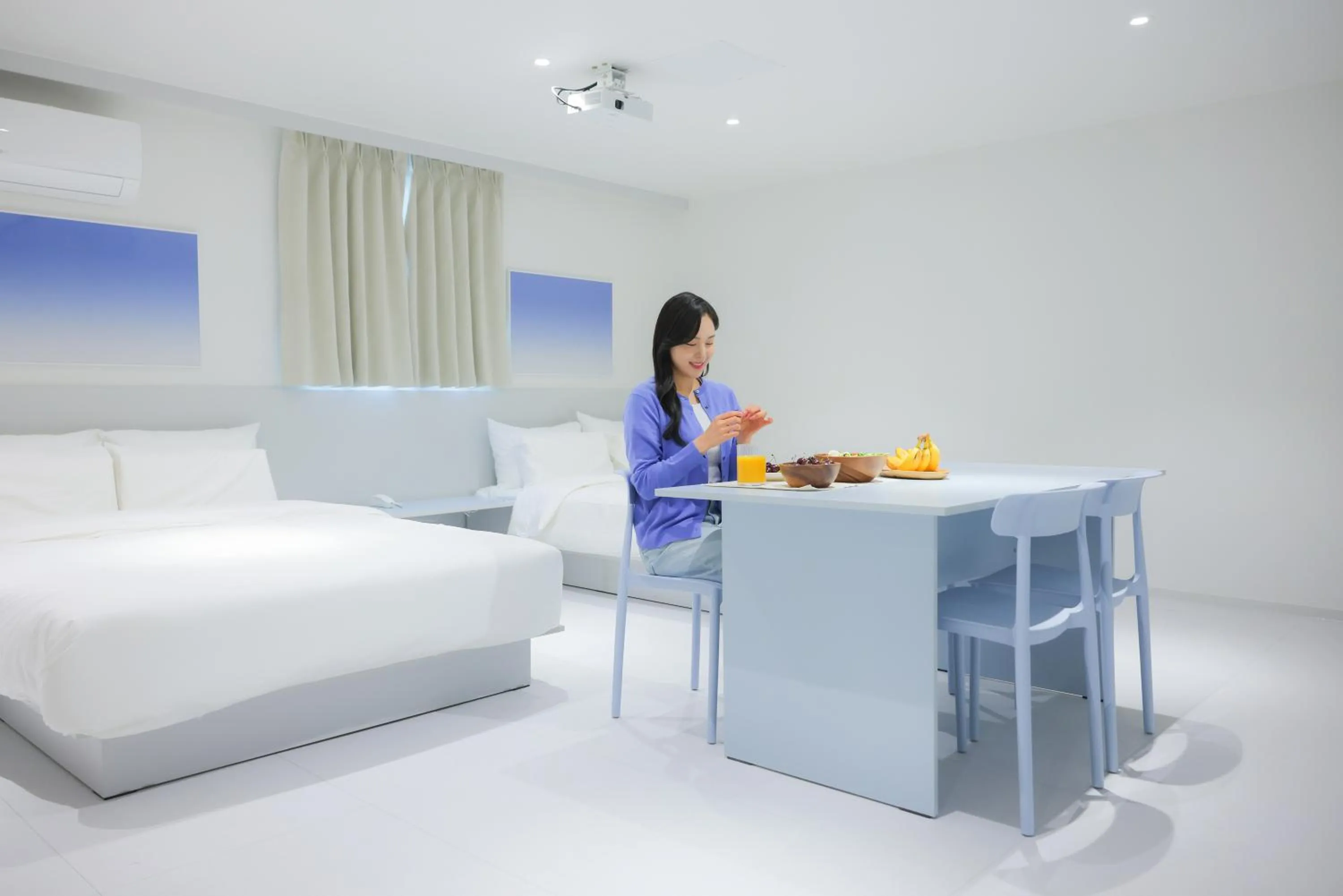 Bed in Anook Air Hotel Chuncheon