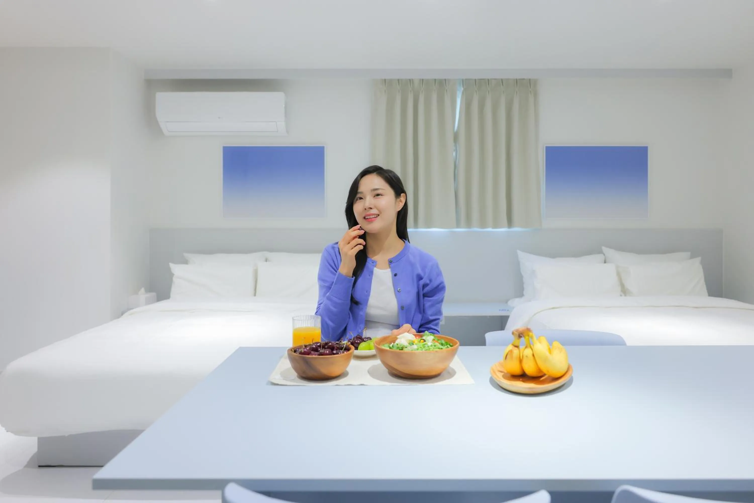 Bed in Anook Air Hotel Chuncheon