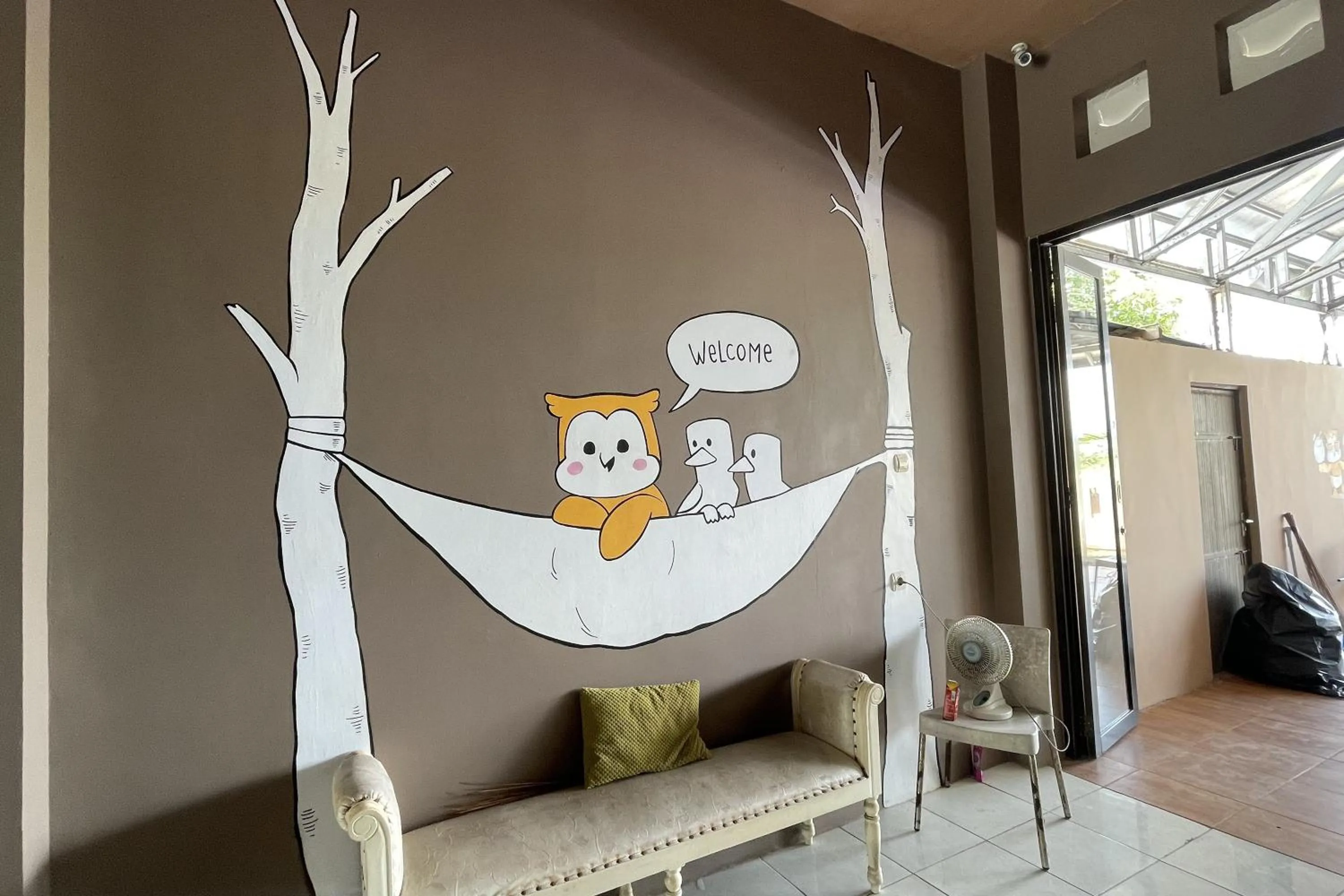 Seating area in VK Pods Pangandaran