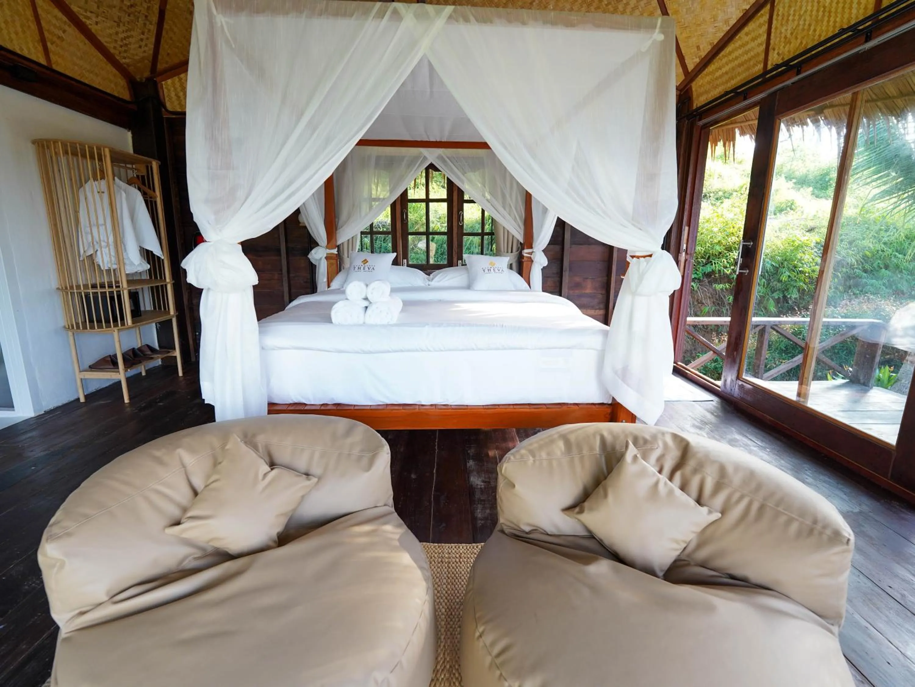 Bed in RoomQuest THEVA Resort Koh Samui