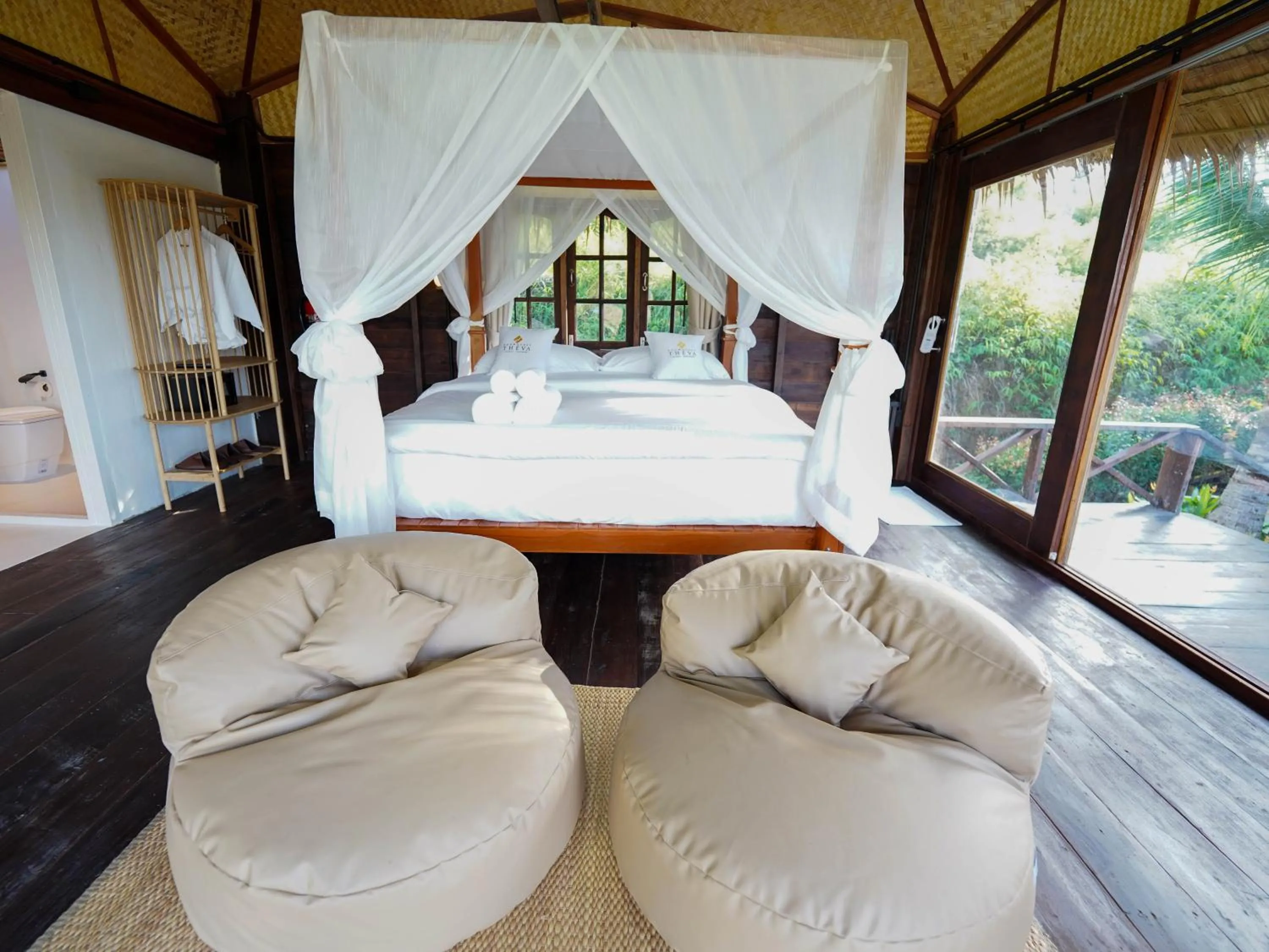 Bed in RoomQuest THEVA Resort Koh Samui