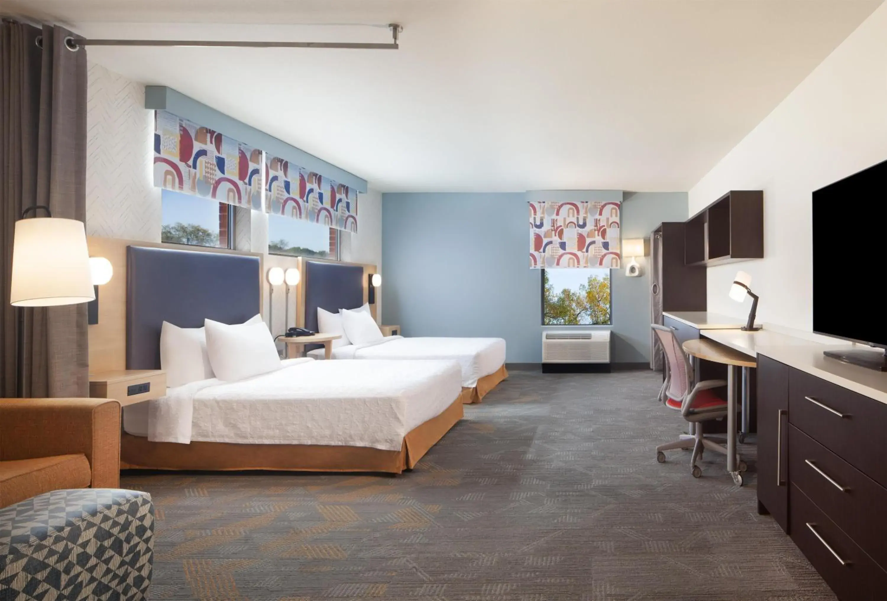 Queen Studio with Two Queen Beds and Bath Tub - Mobility and Hearing Access in Home2 Suites by Hilton Canton Queen Studio with Two Queen Beds and Bath Tub - Mobility and Hearing Access in Home2 Suites by Hilton Canton