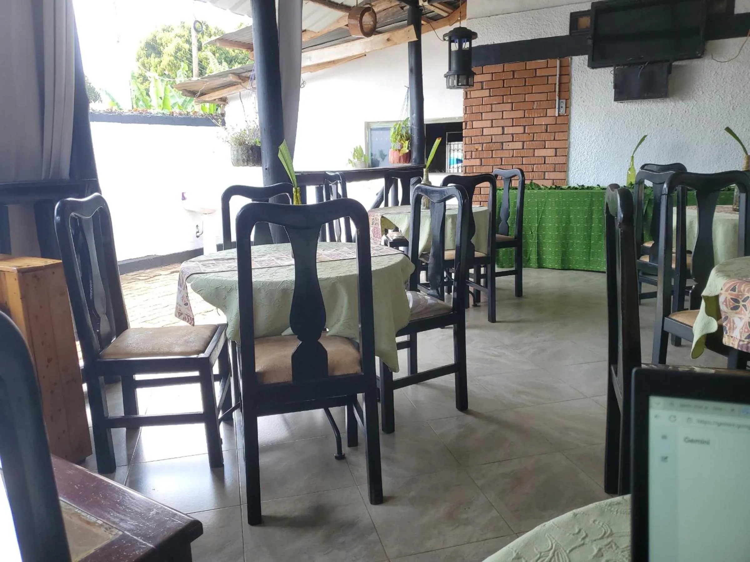 Patio in Gorilla African Guest House