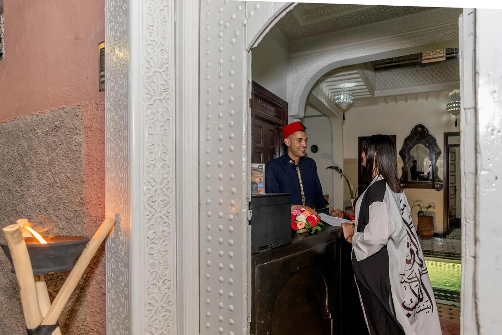 Lobby or reception in Riad Lalla Zineb & SPA