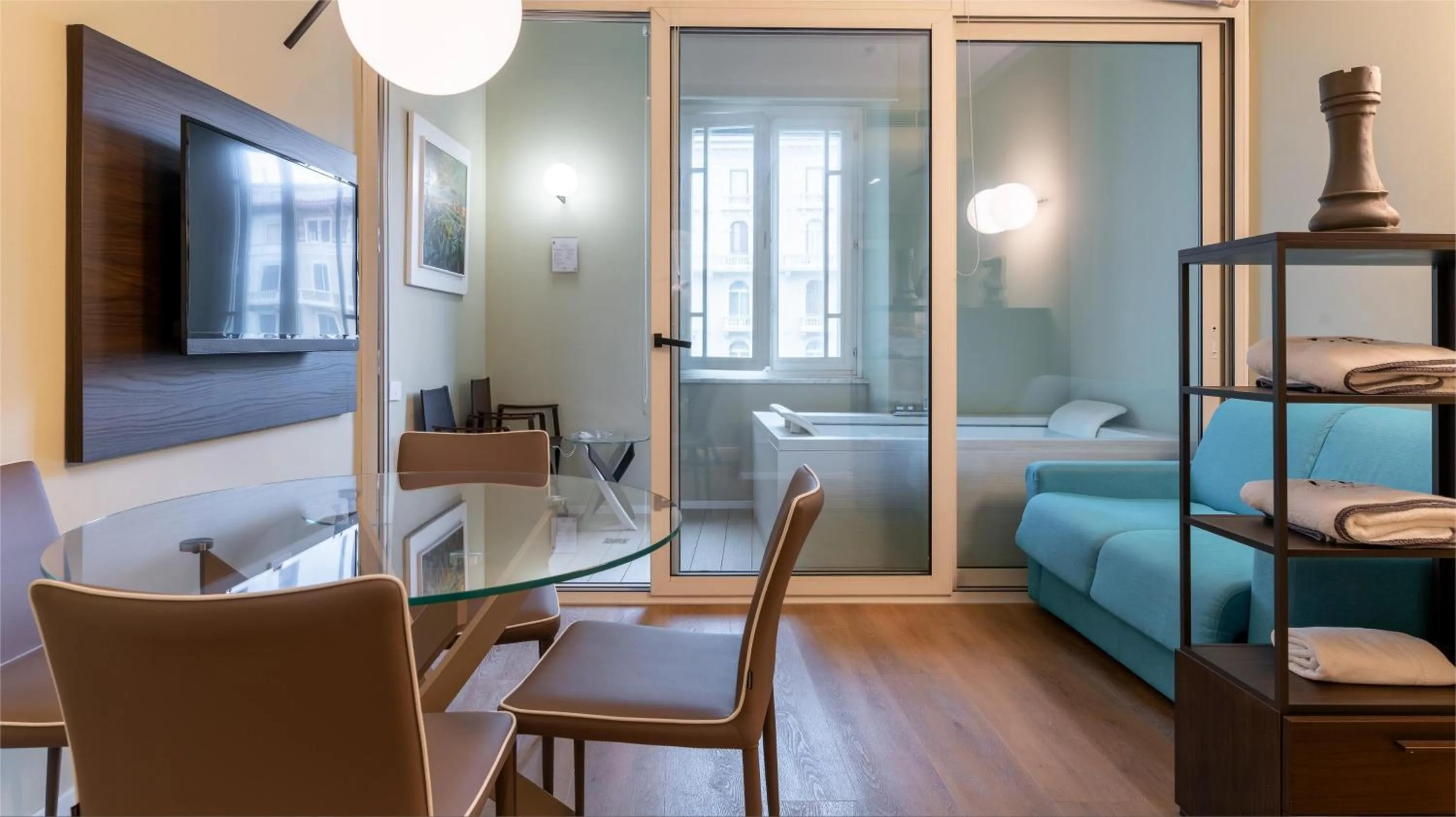 Living room, Bed in Hotel Residence Esplanade