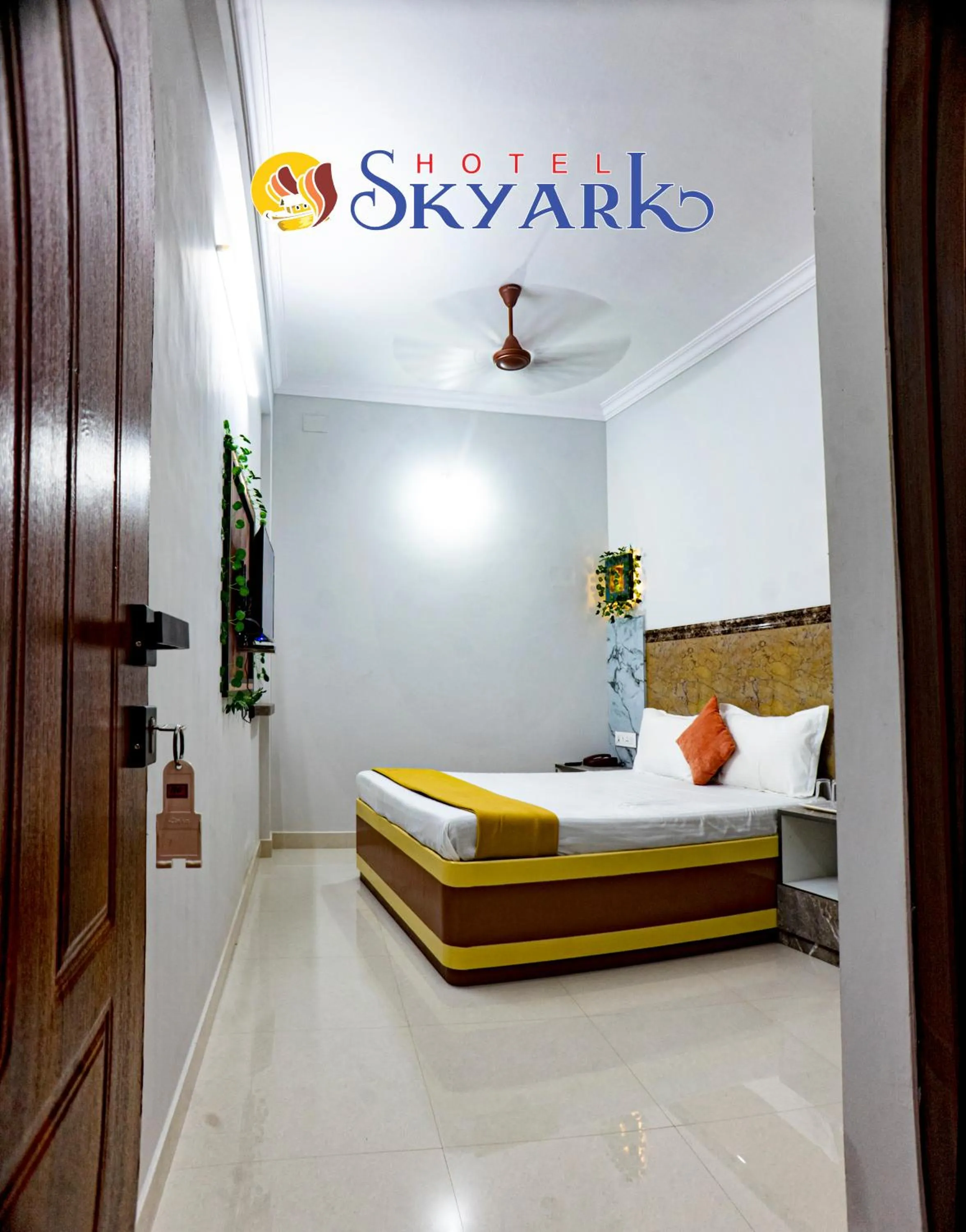 Bed in Hotel Skyark