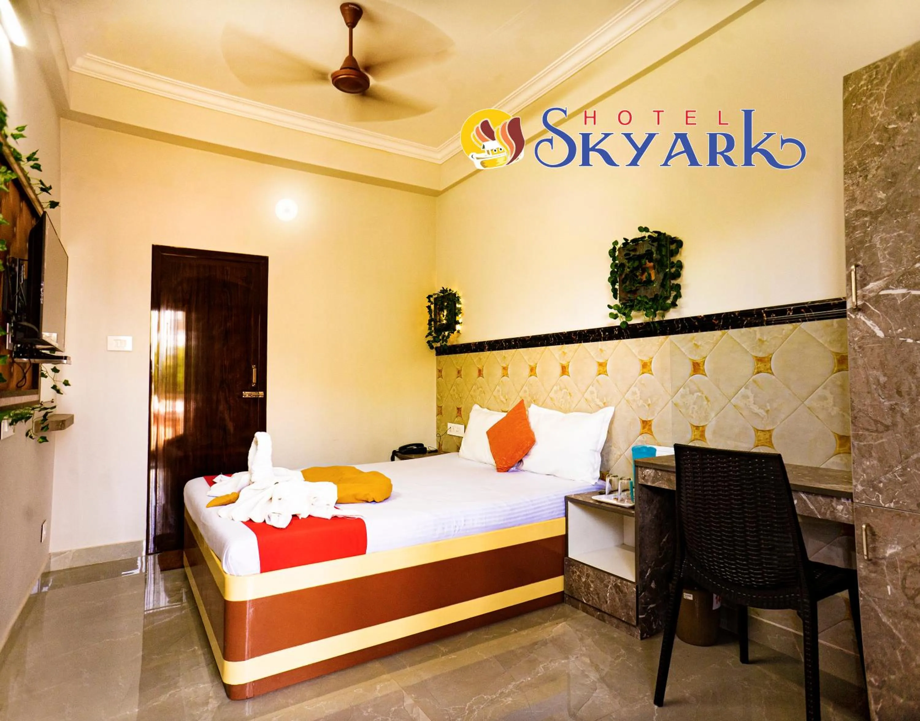 Bed in Hotel Skyark