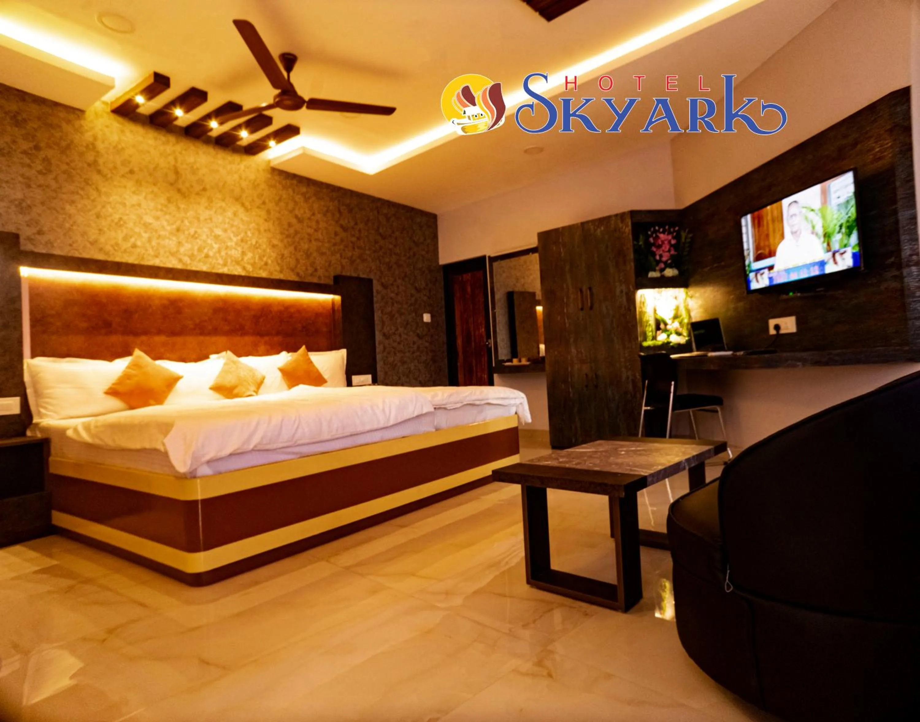 Bed in Hotel Skyark