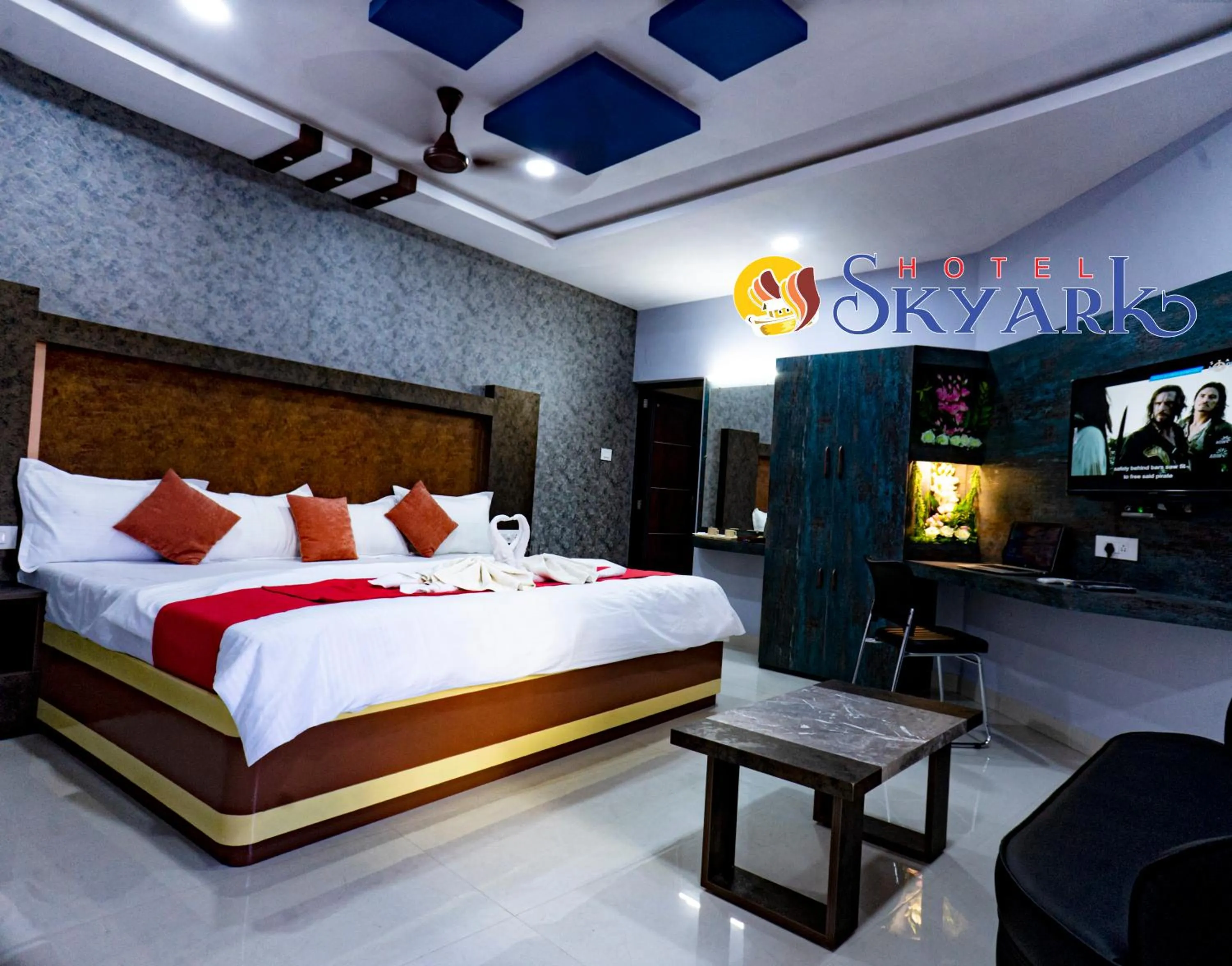 Bed in Hotel Skyark