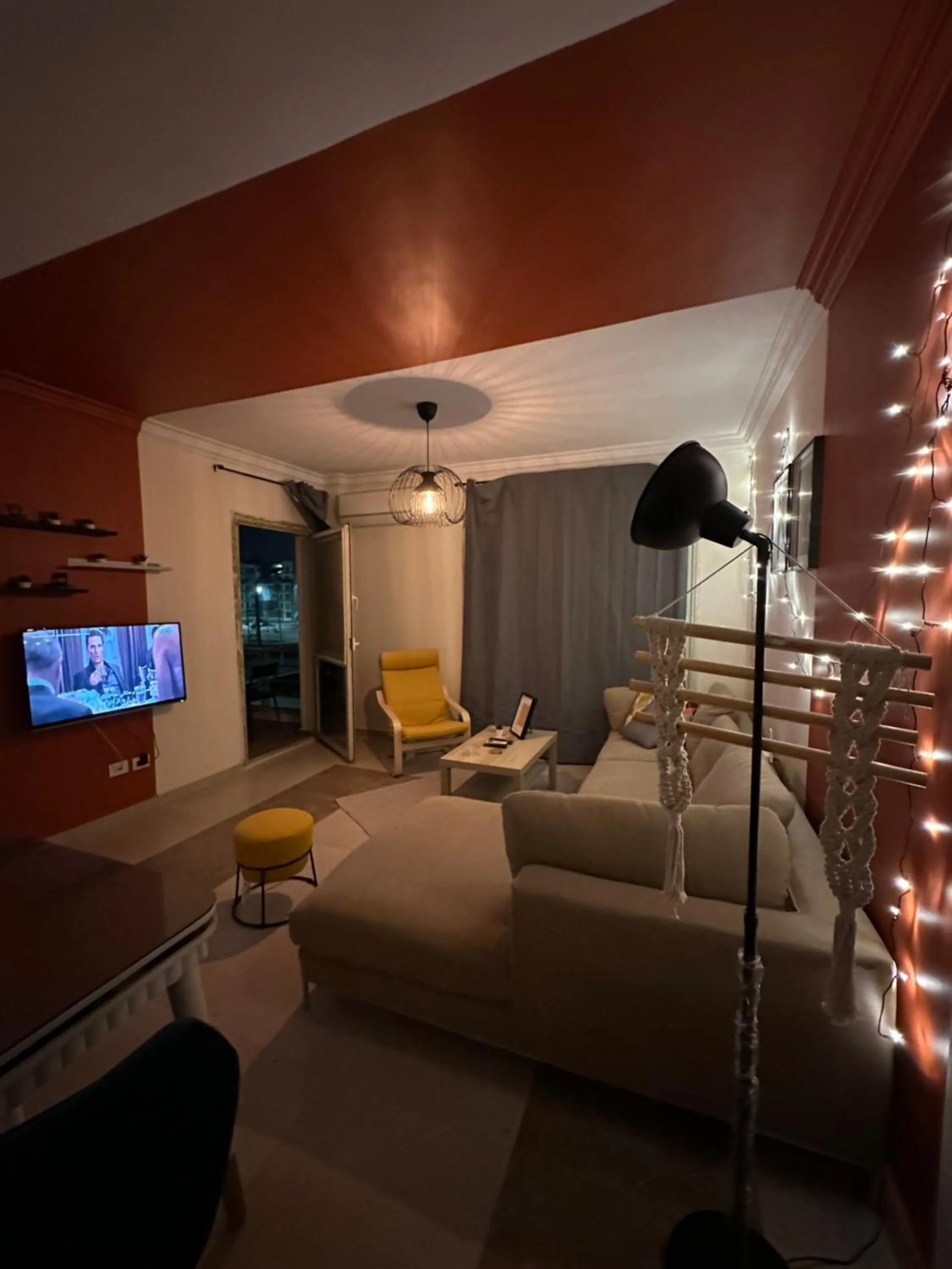 Bed in JRE-EG modern aprt Sheikh Zayed