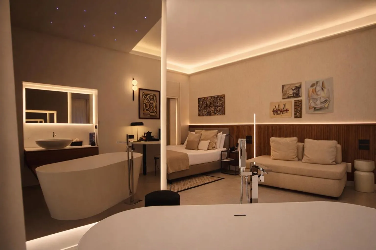 Bath, Bed in Mamalu - Corso Umberto 35 - Studios and Suites