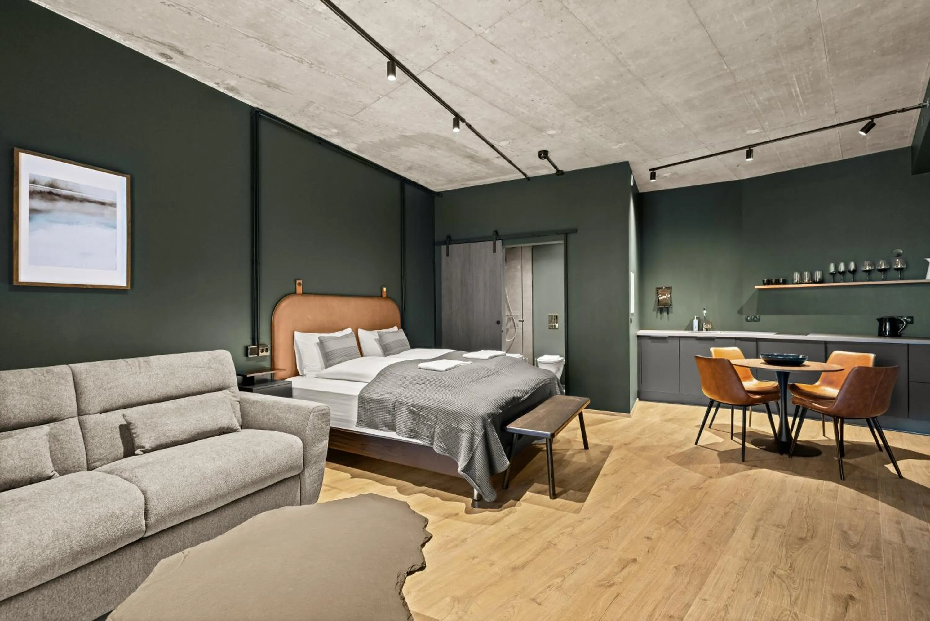 Photo of the whole room, Bed in Aurora Nooks Apartments by Heimaleiga