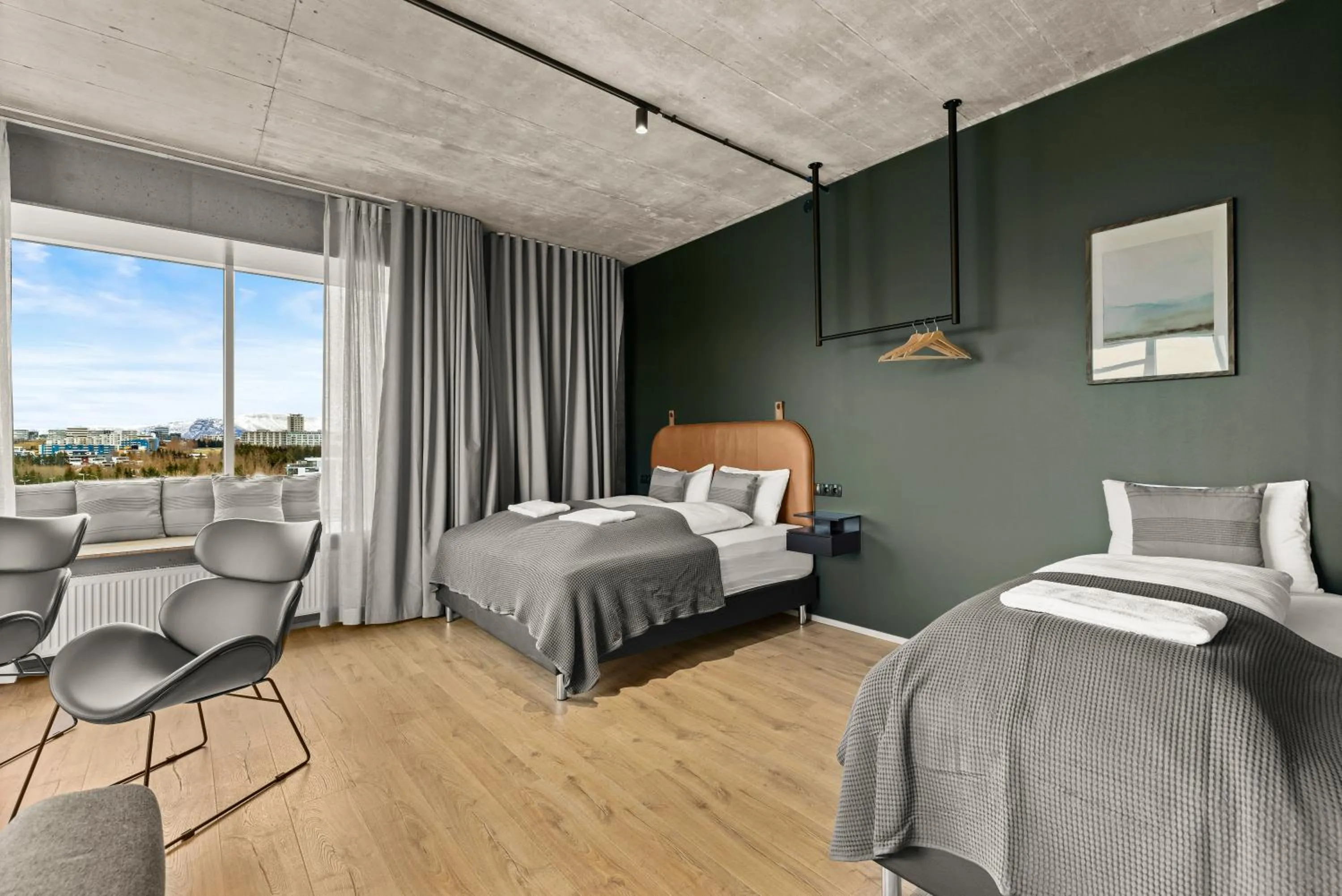 Bed in Aurora Nooks Apartments by Heimaleiga