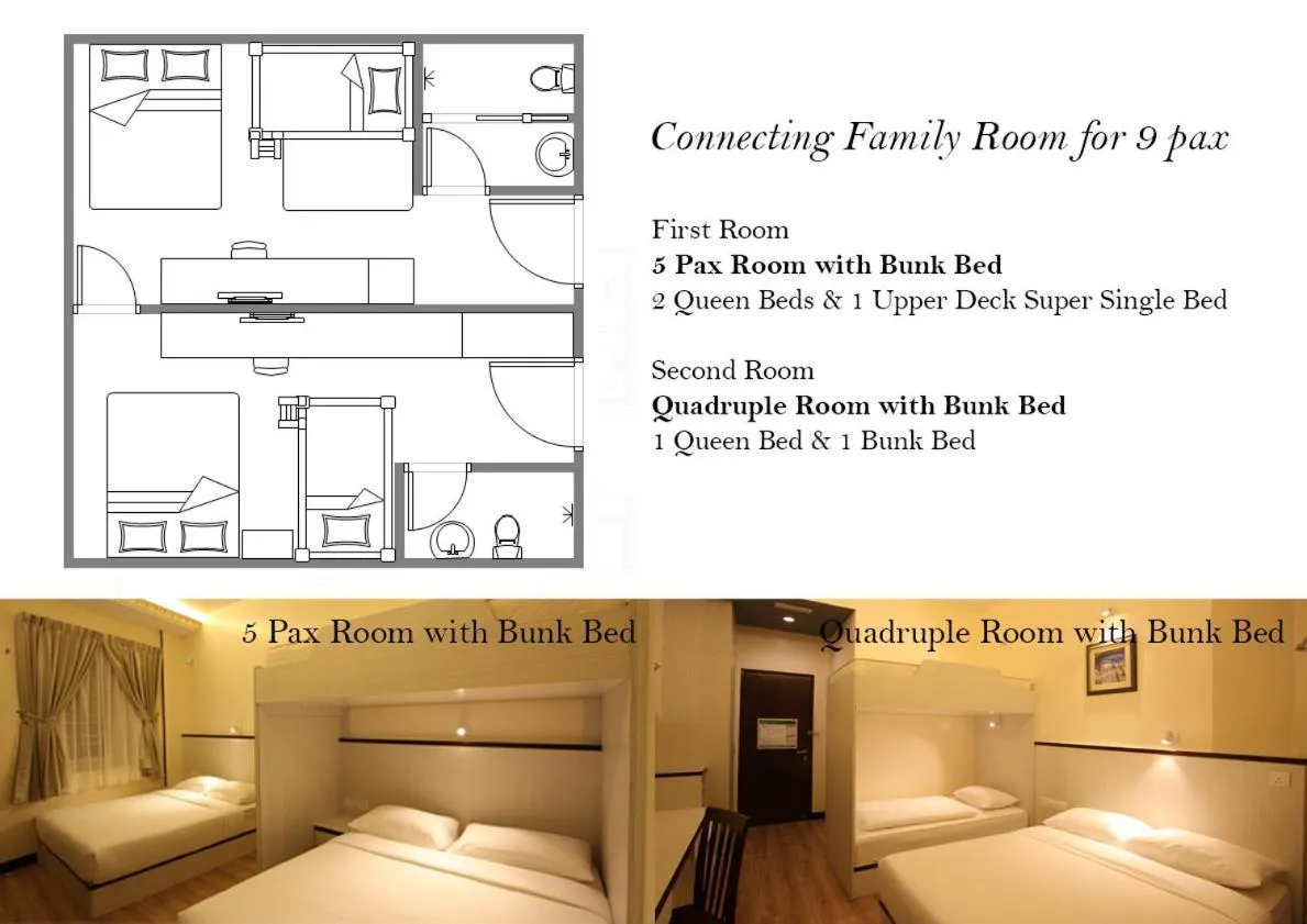 Bed in Shamrock Guest House II