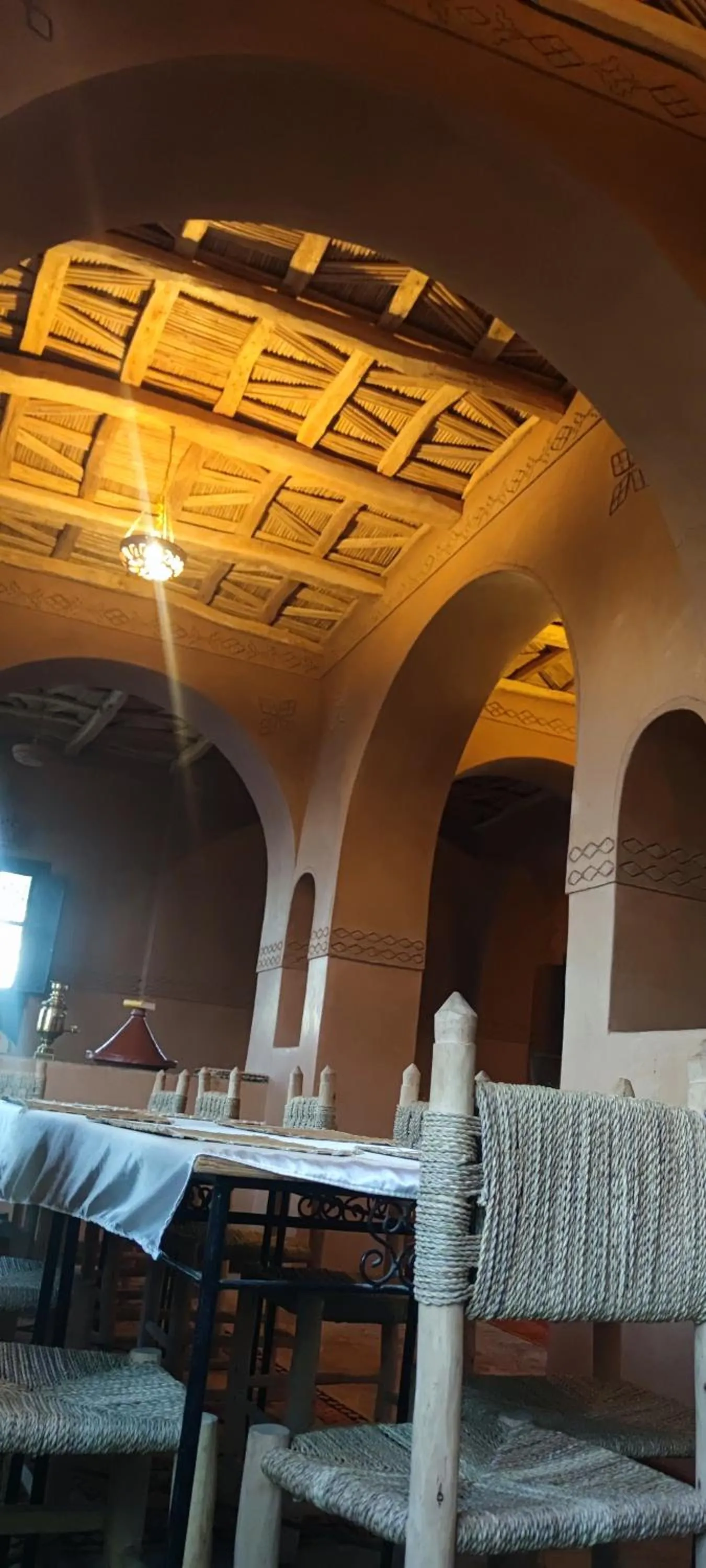 Dining area in Kasbah Ennakb