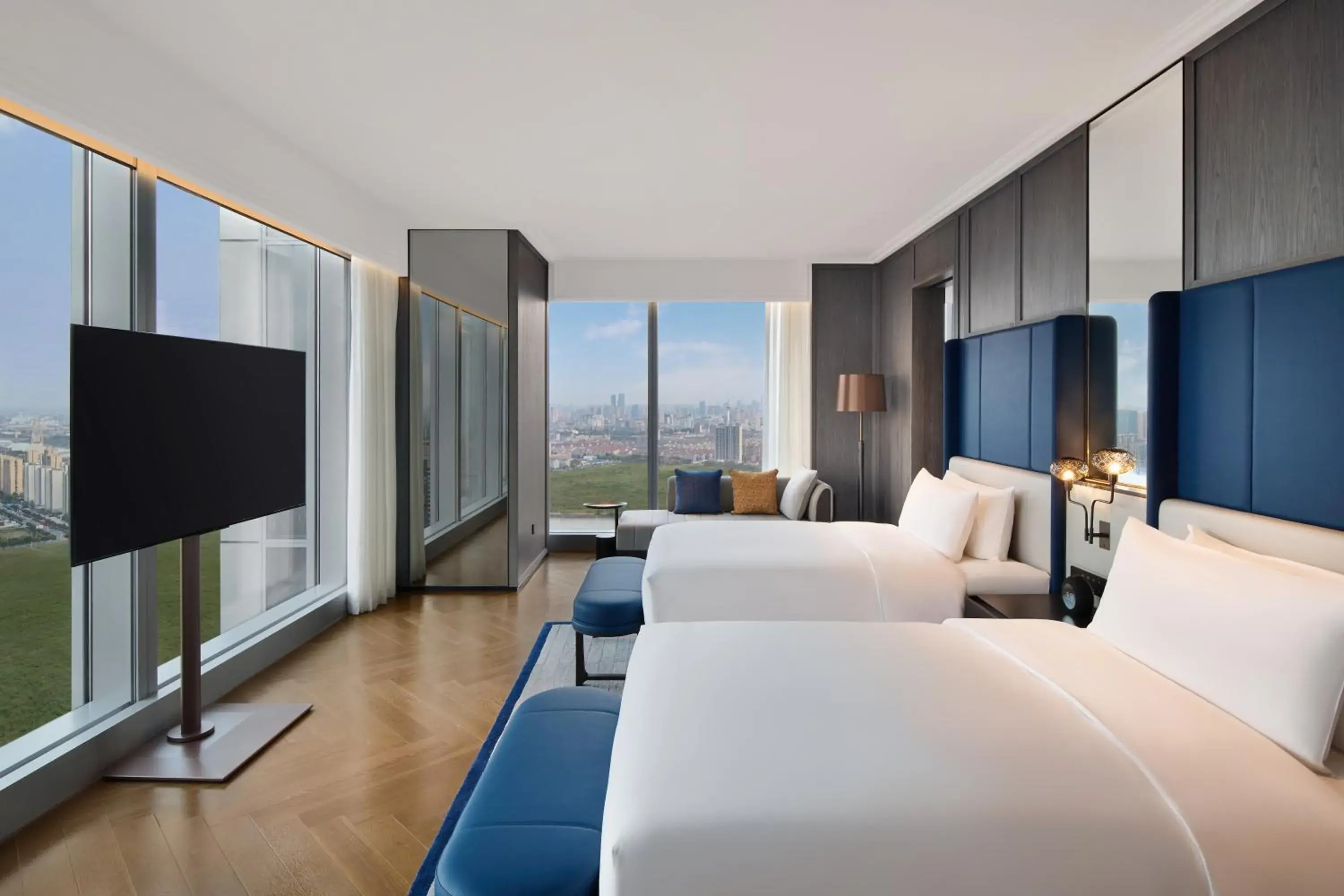 Premium Corner Room with Two Double Beds in Le Meridien Nantong Premium Corner Room with Two Double Beds in Le Meridien Nantong