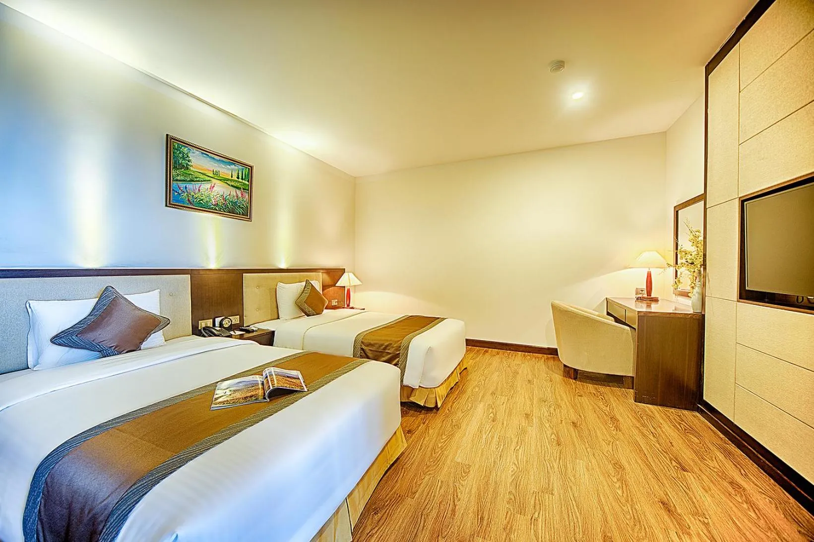 Bed in Muong Thanh Grand Cua Lo Hotel