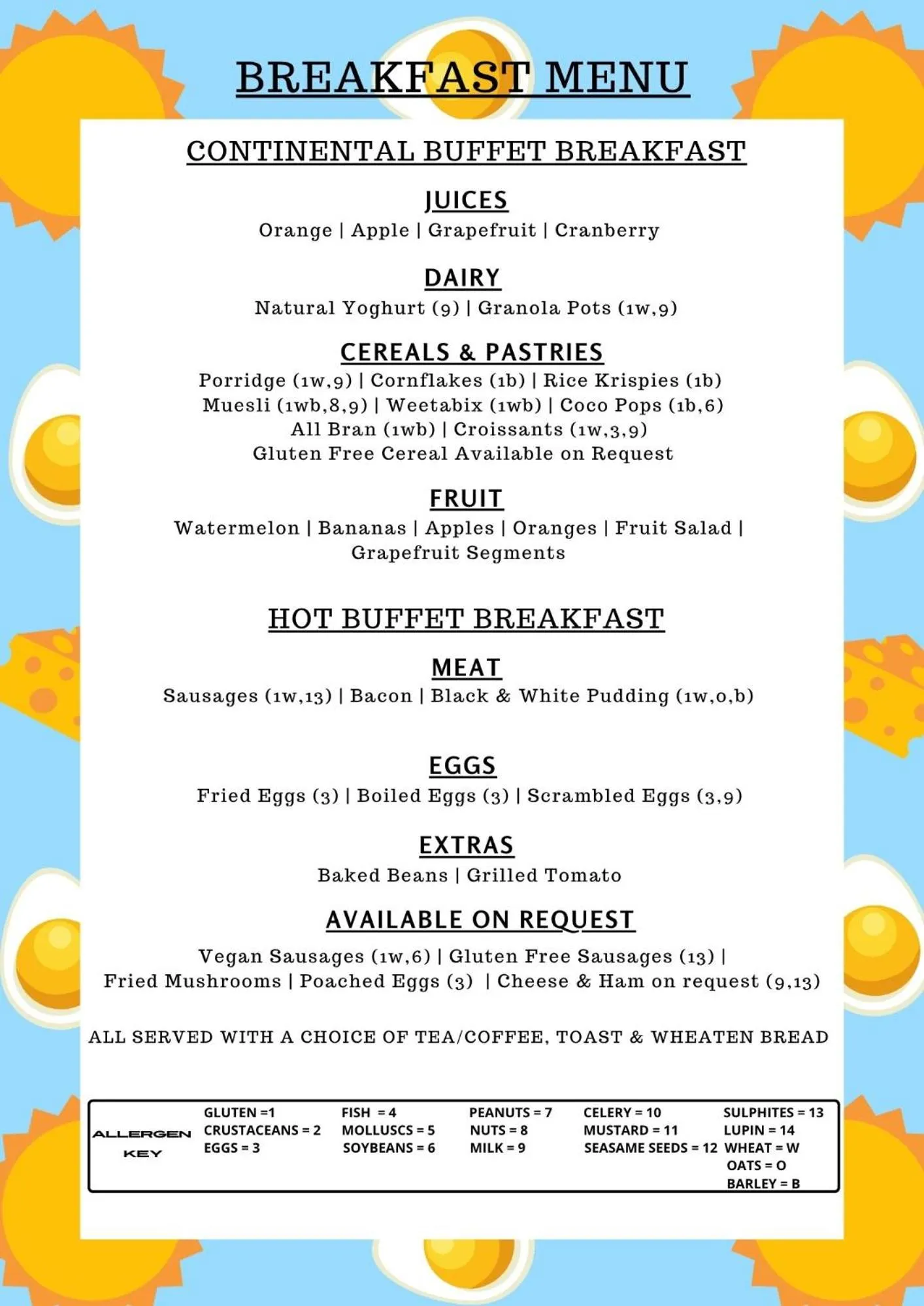 Breakfast in Allingham Arms Hotel