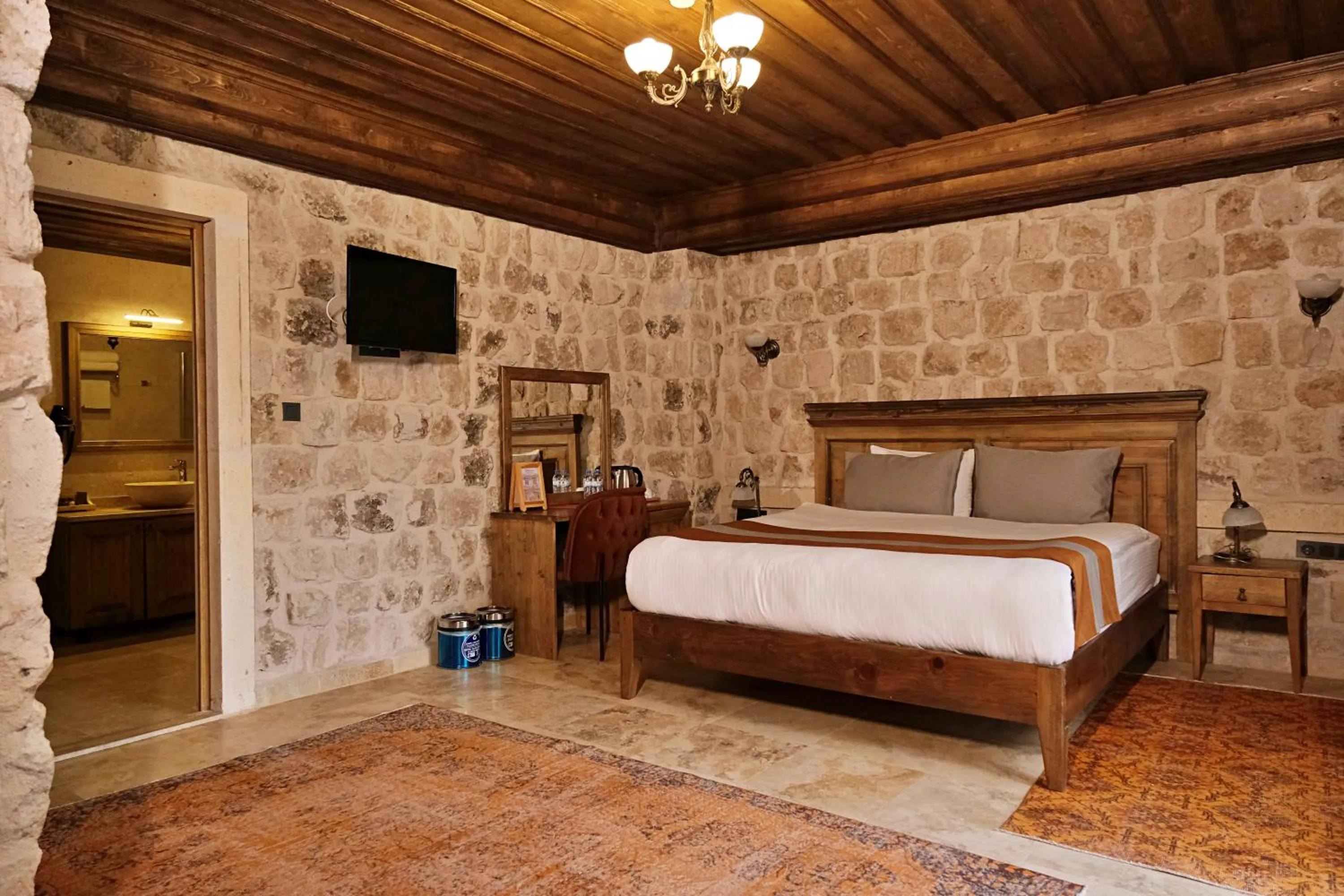 Bed in Unique Cappadocia Palace