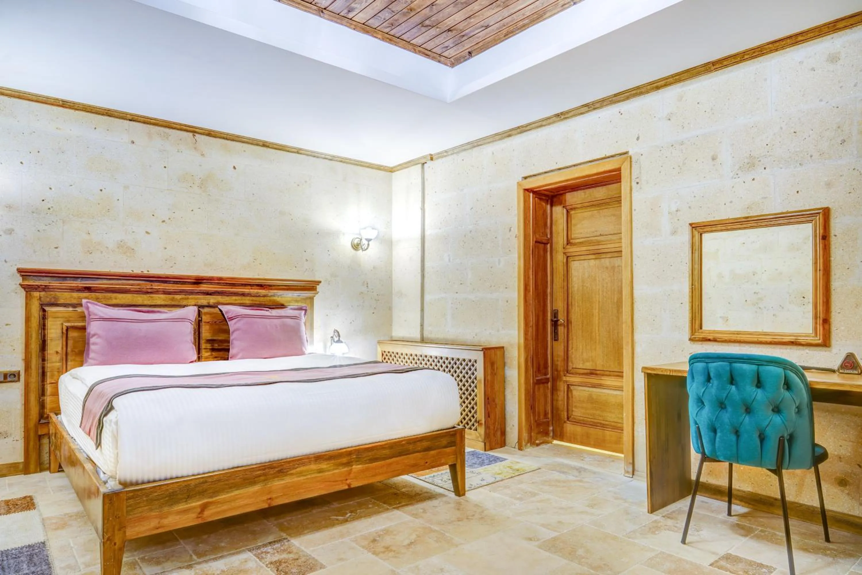 Bed in Unique Cappadocia Palace