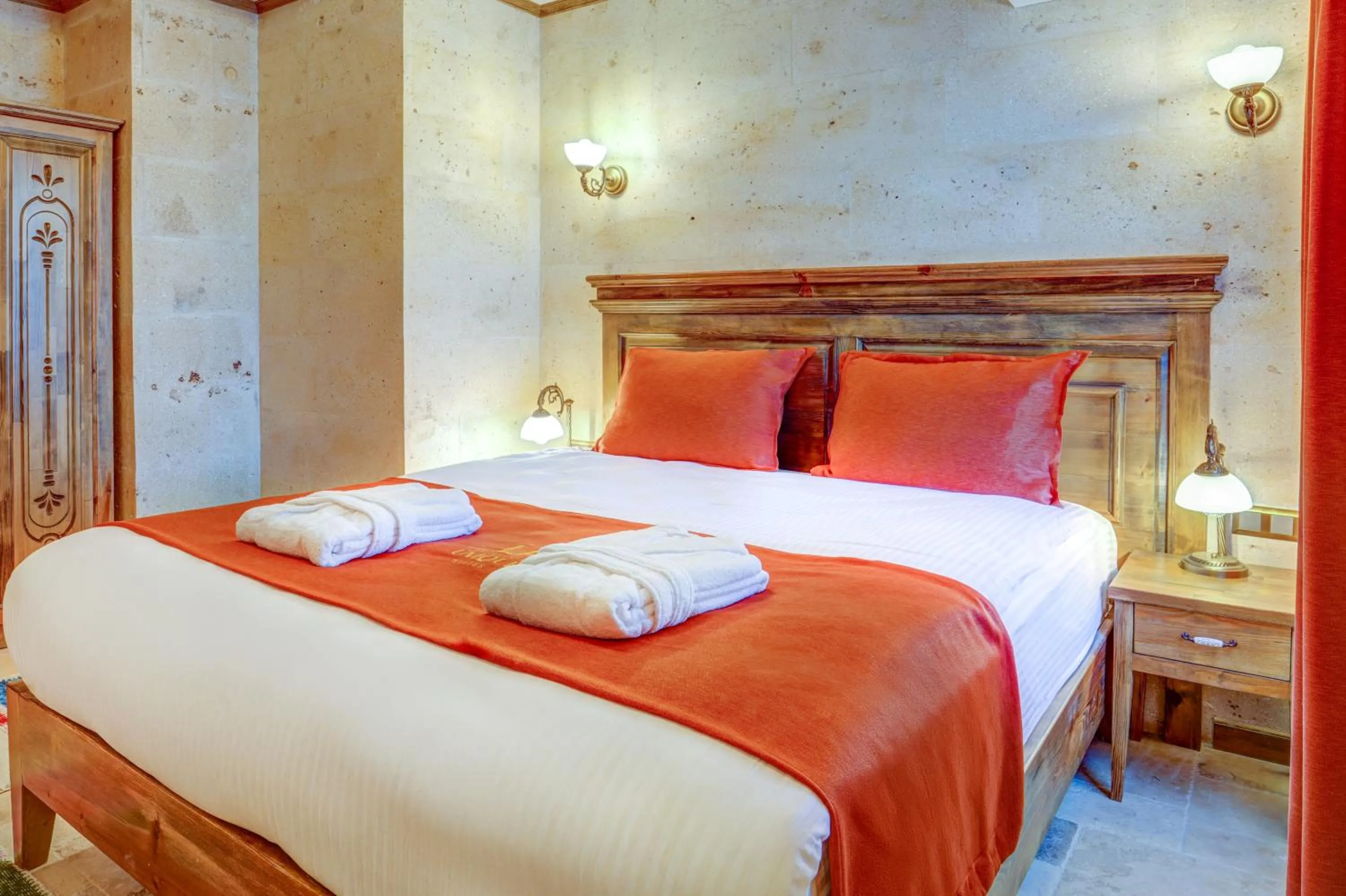 Bed in Unique Cappadocia Palace