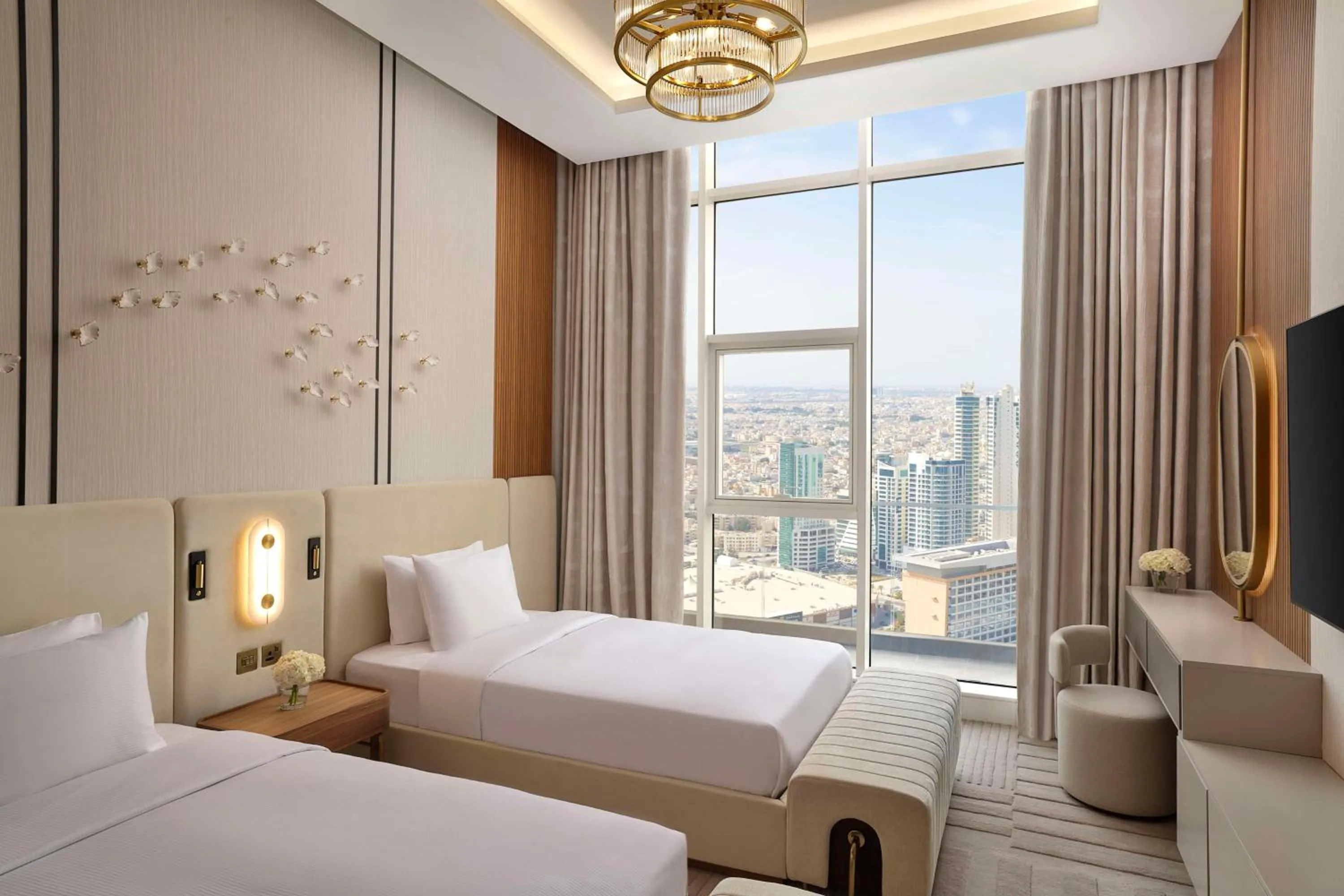 Bed in Hilton Bahrain City Centre Hotel & Residences