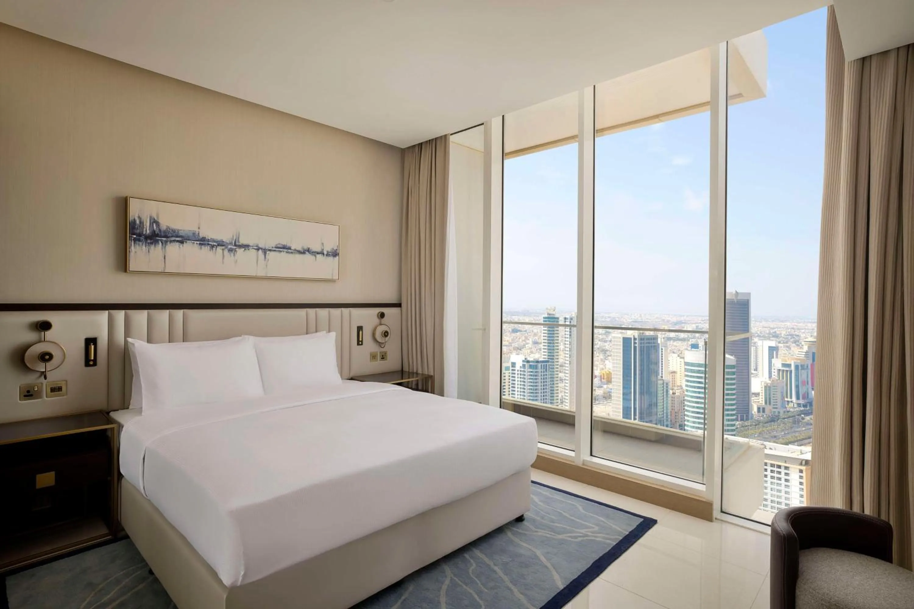 Bed in Hilton Bahrain City Centre Hotel & Residences