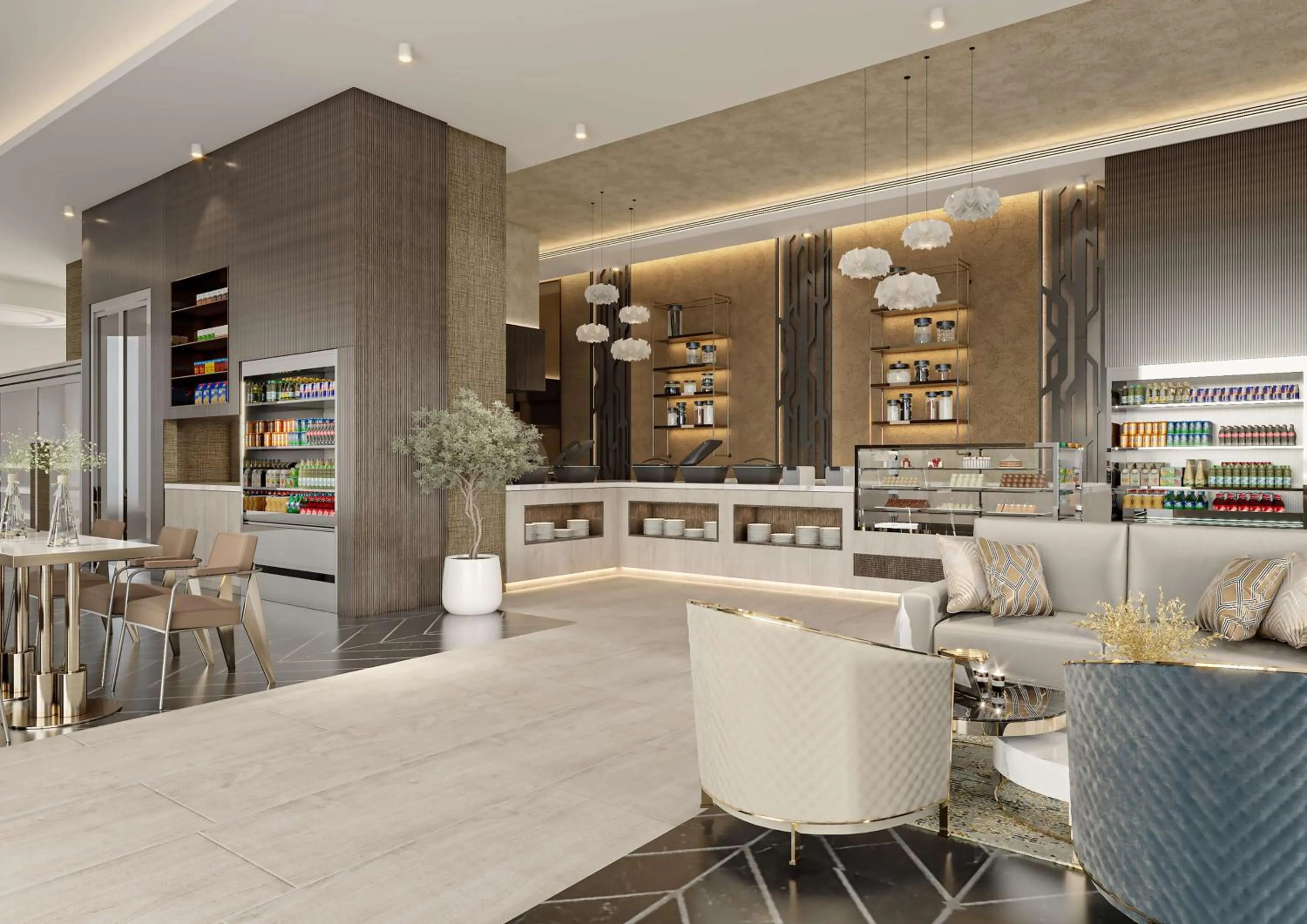 Lobby or reception in Hilton Bahrain City Centre Hotel & Residences