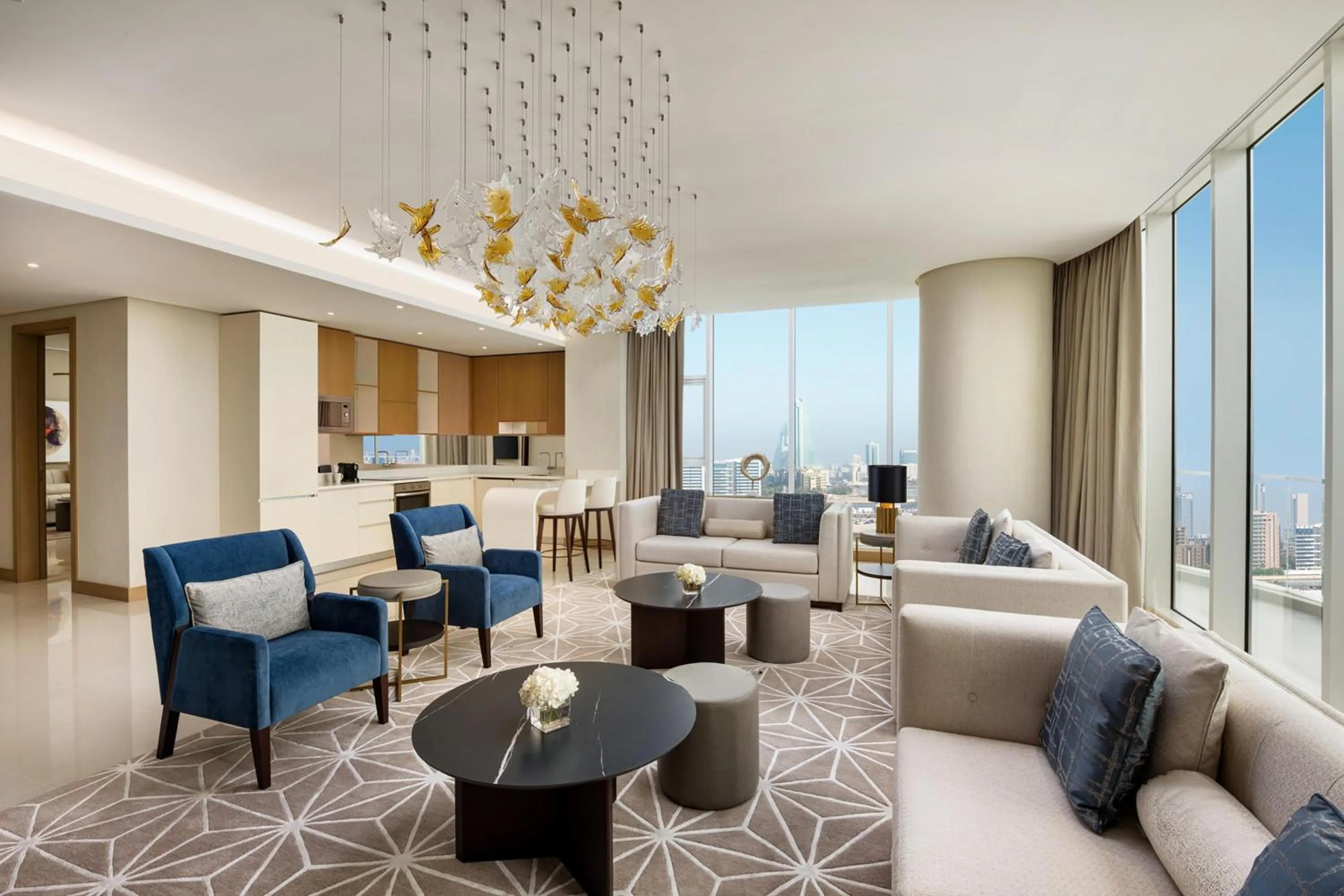 Living room in Hilton Bahrain City Centre Hotel & Residences