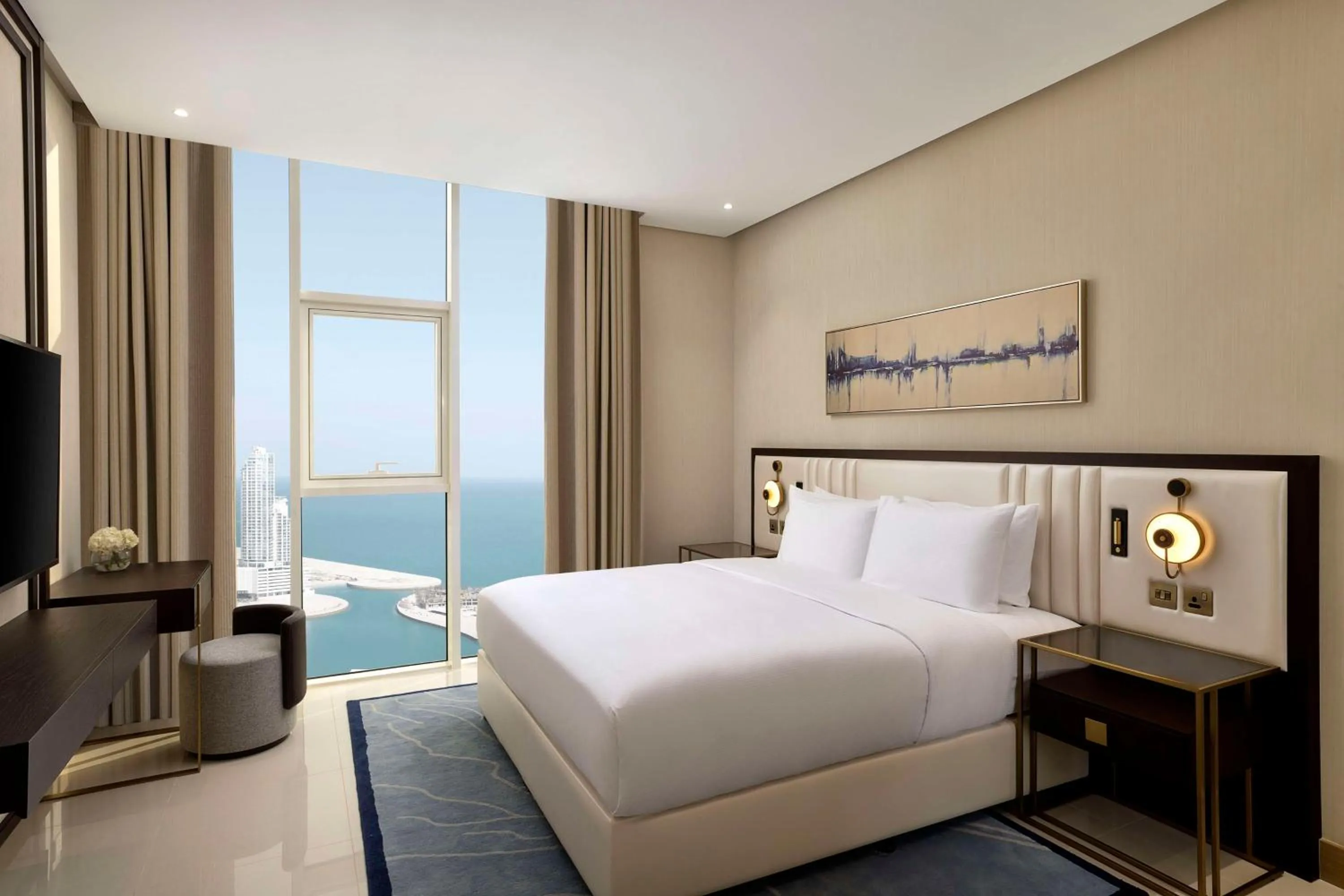 Bed in Hilton Bahrain City Centre Hotel & Residences