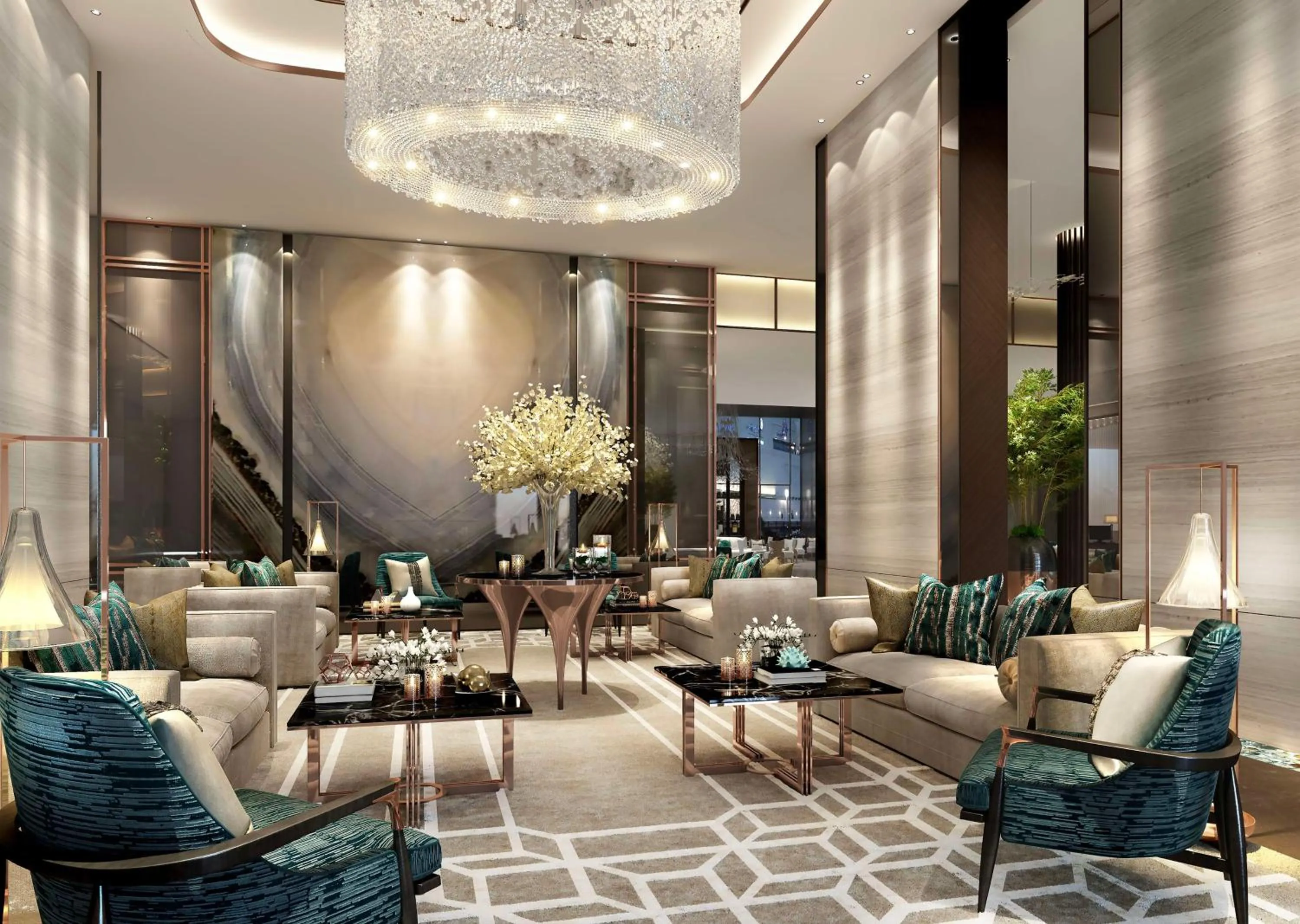 Lobby or reception in Hilton Bahrain City Centre Hotel & Residences