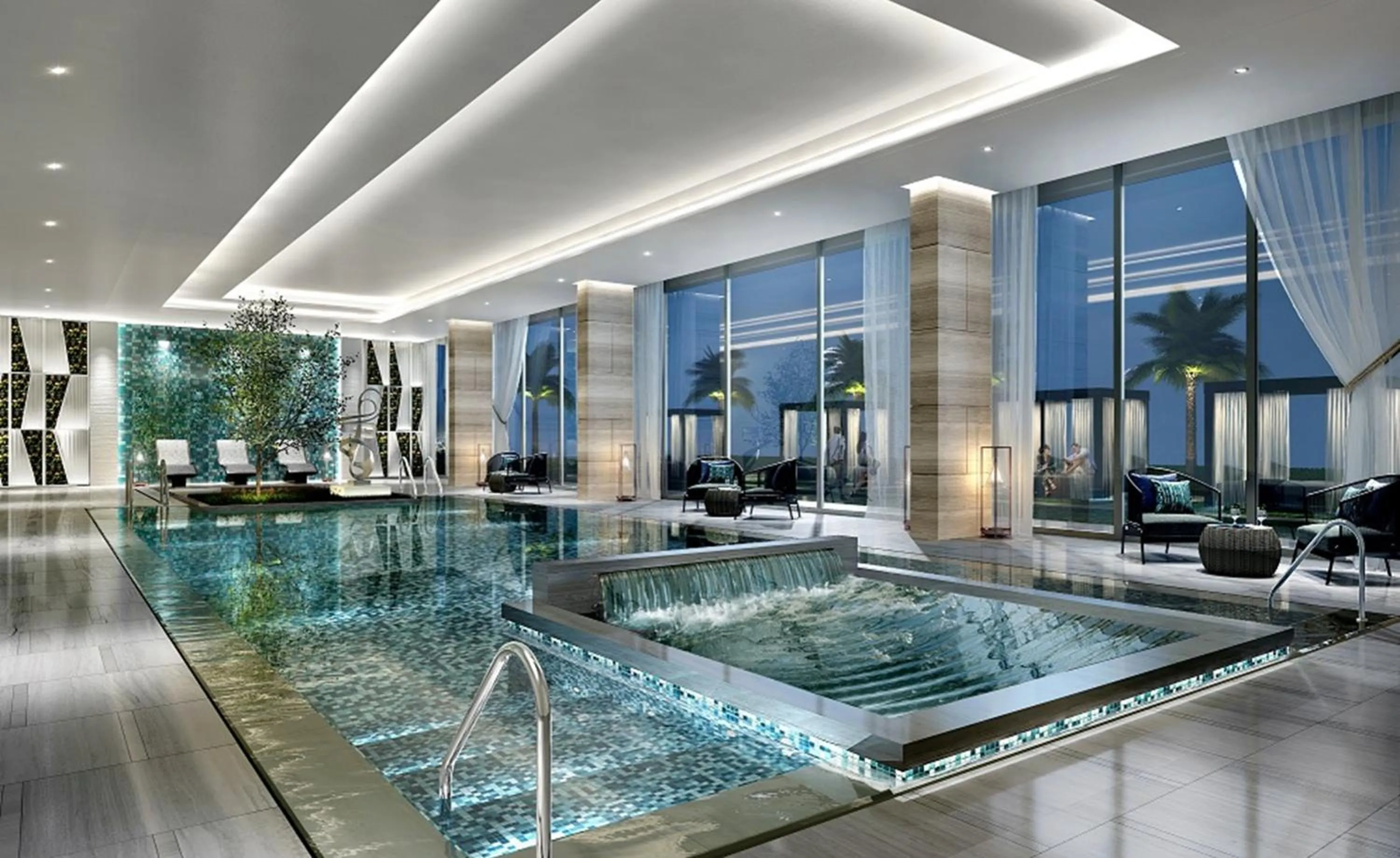 Swimming pool in Hilton Bahrain City Centre Hotel & Residences