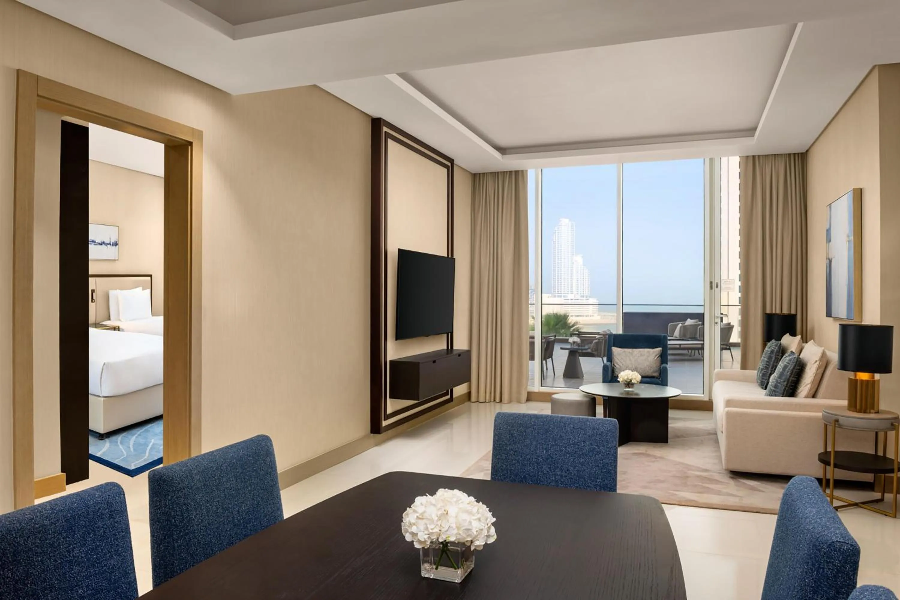 Living room in Hilton Bahrain City Centre Hotel & Residences