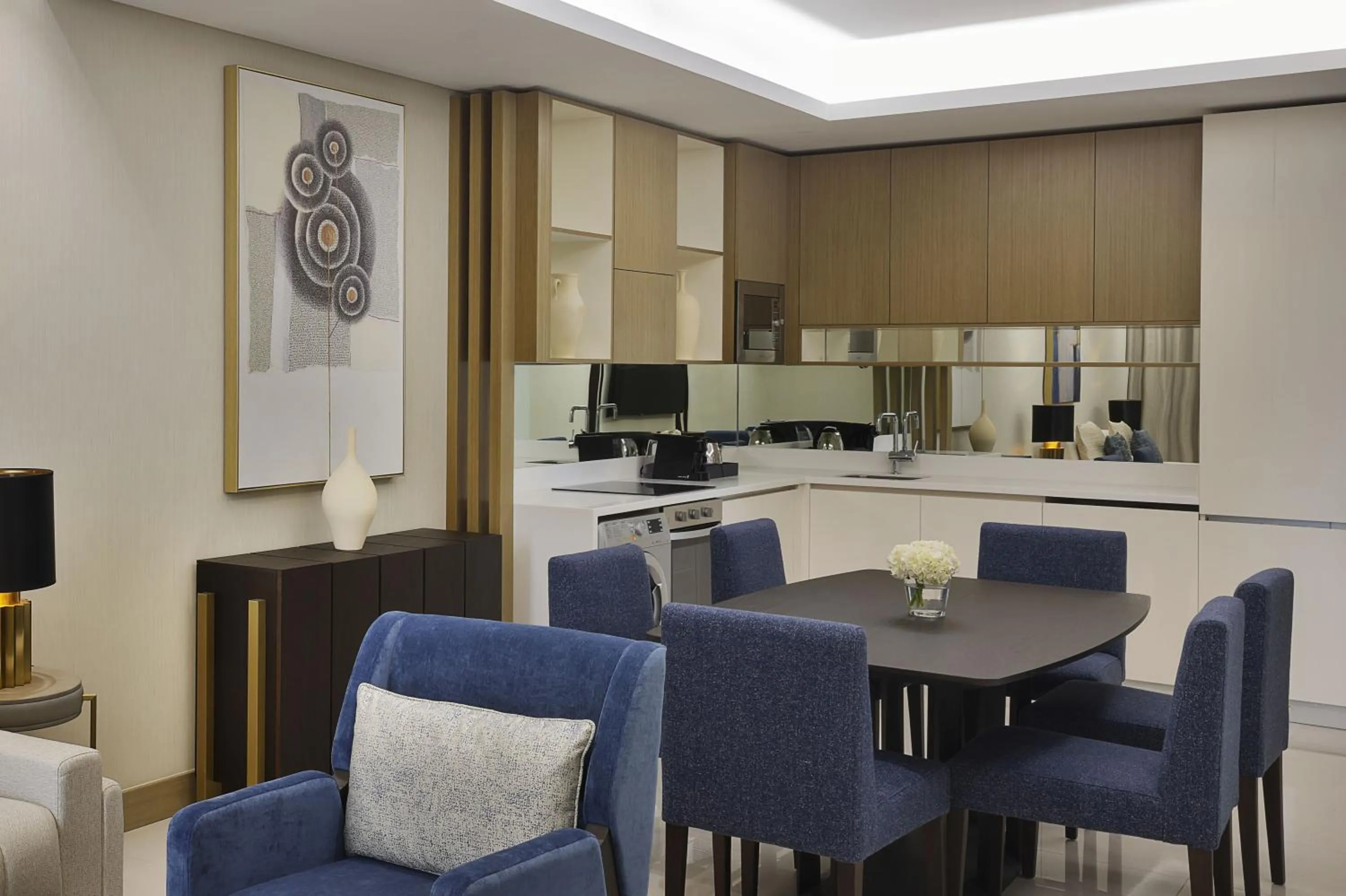 Kitchen or kitchenette in Hilton Bahrain City Centre Hotel & Residences