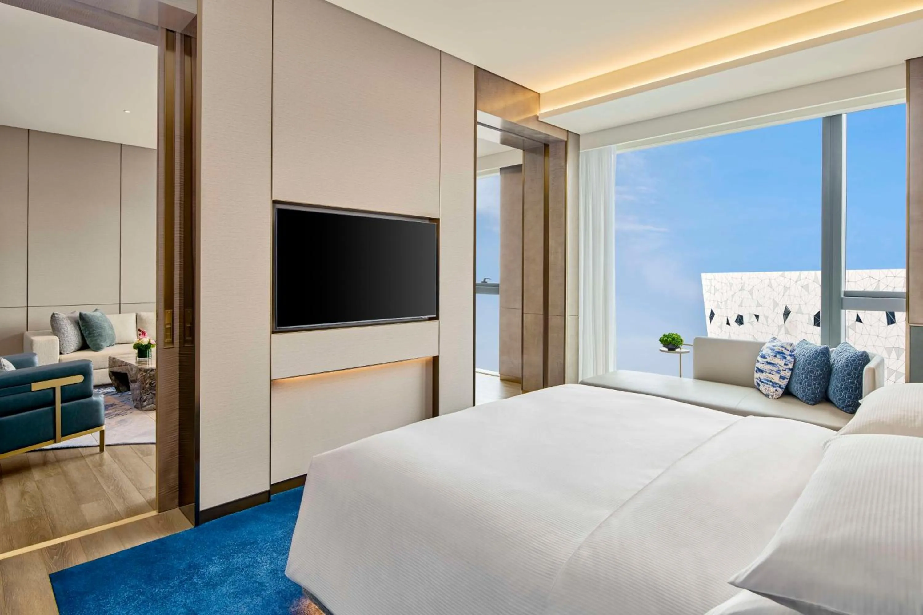 Photo of the whole room, Bed in Hilton Shanghai Zhangjiang Science City
