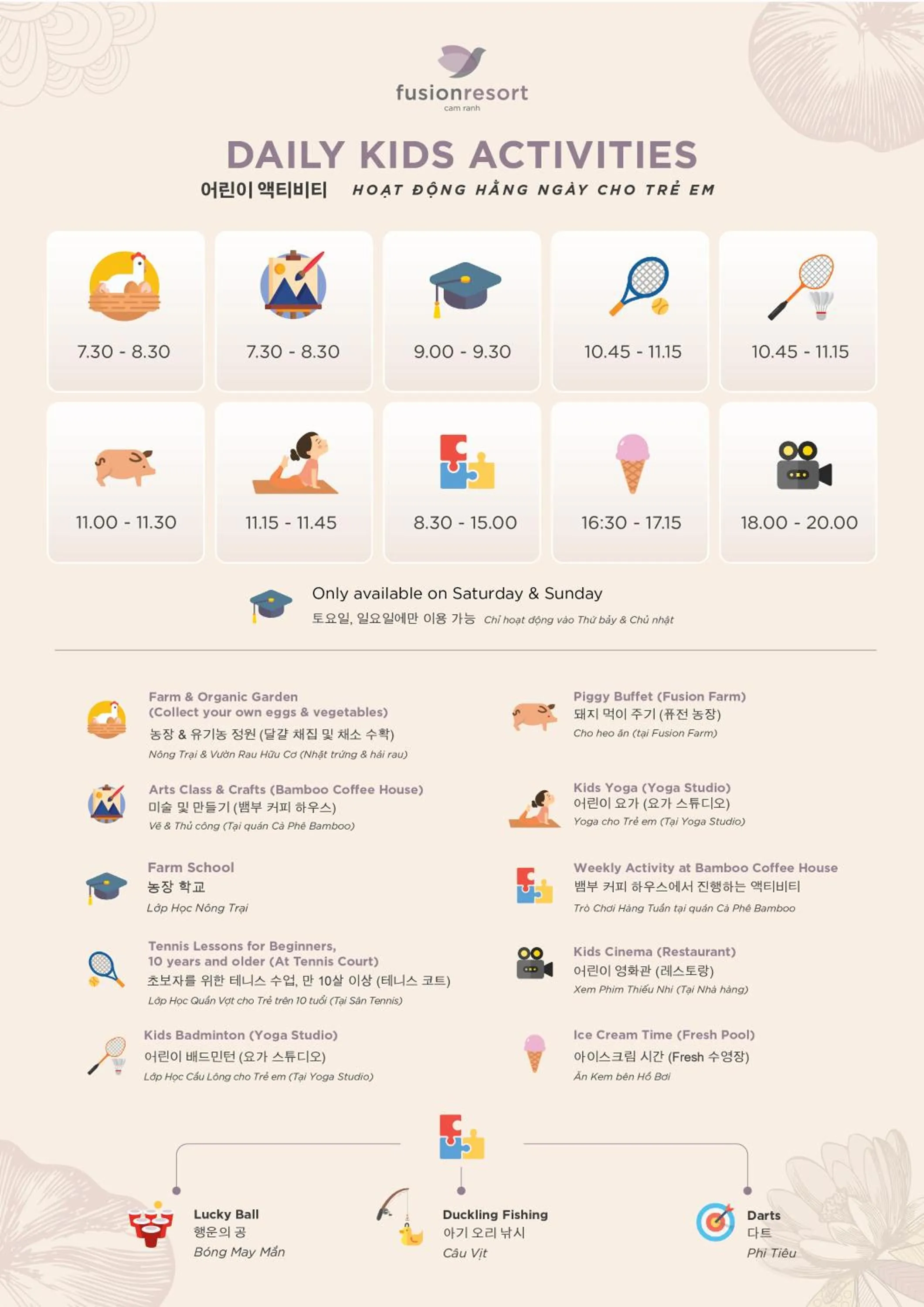 Activities in Fusion Resort Cam Ranh - All Spa Inclusive