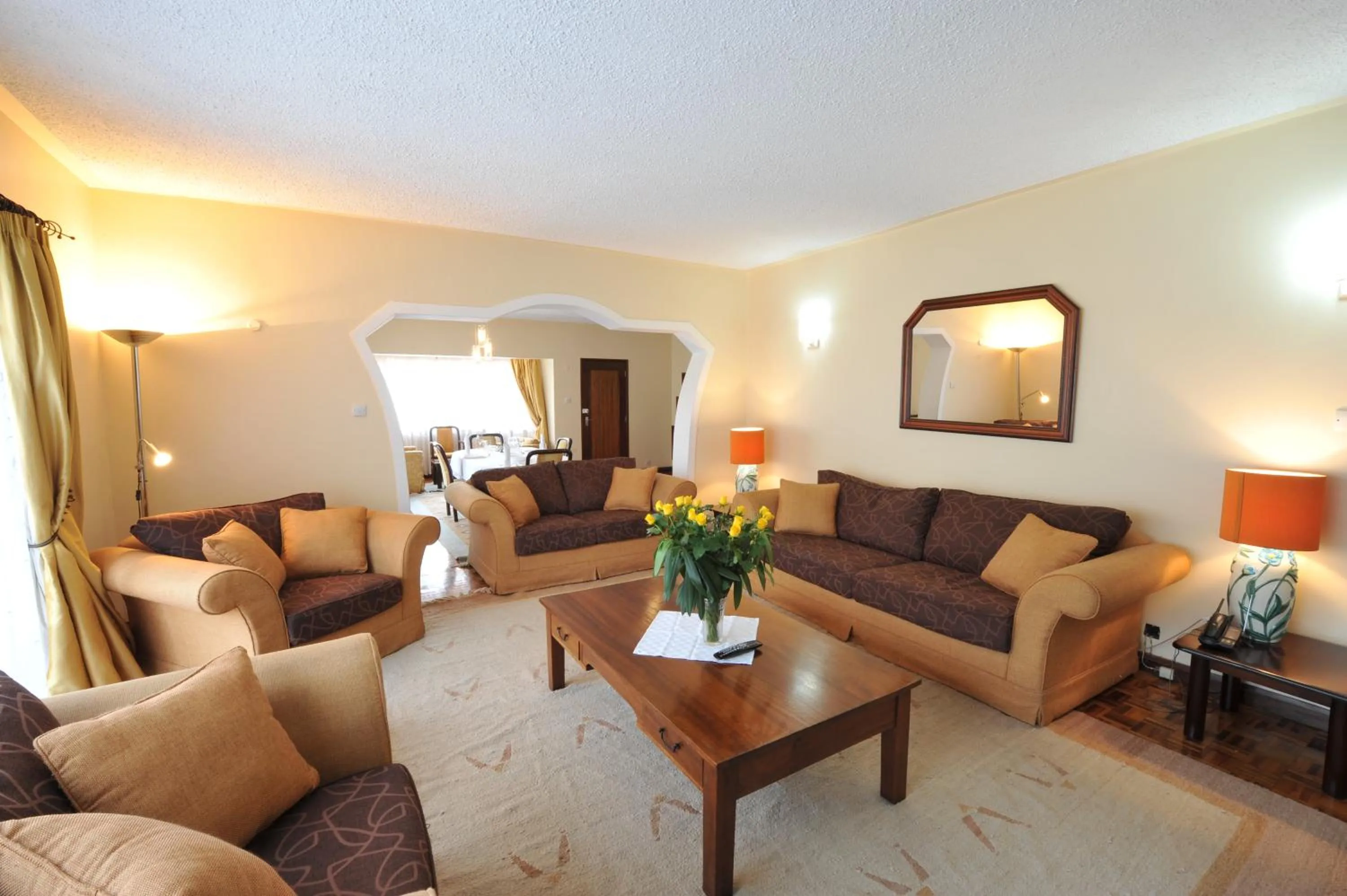 Living room in Mimosa Court Apartments