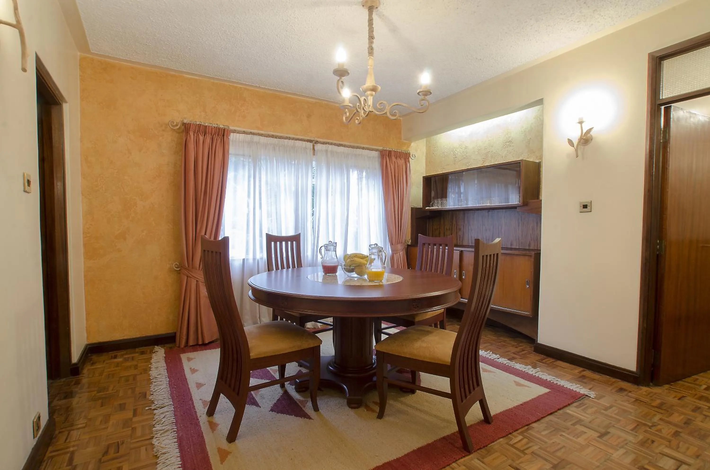 Dining area in Mimosa Court Apartments