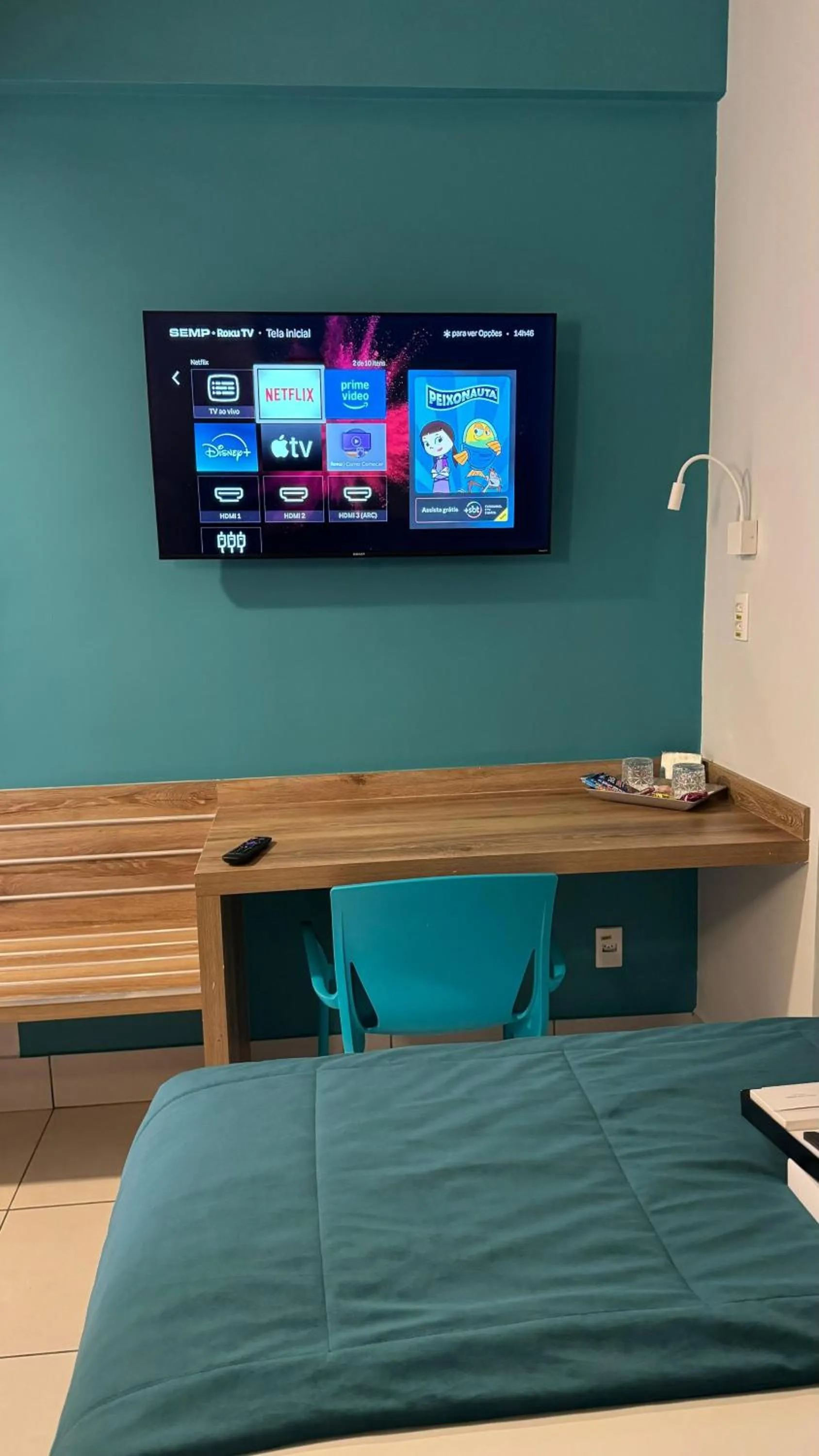 TV and multimedia, Bed in Mega Moda Goiania Hotel