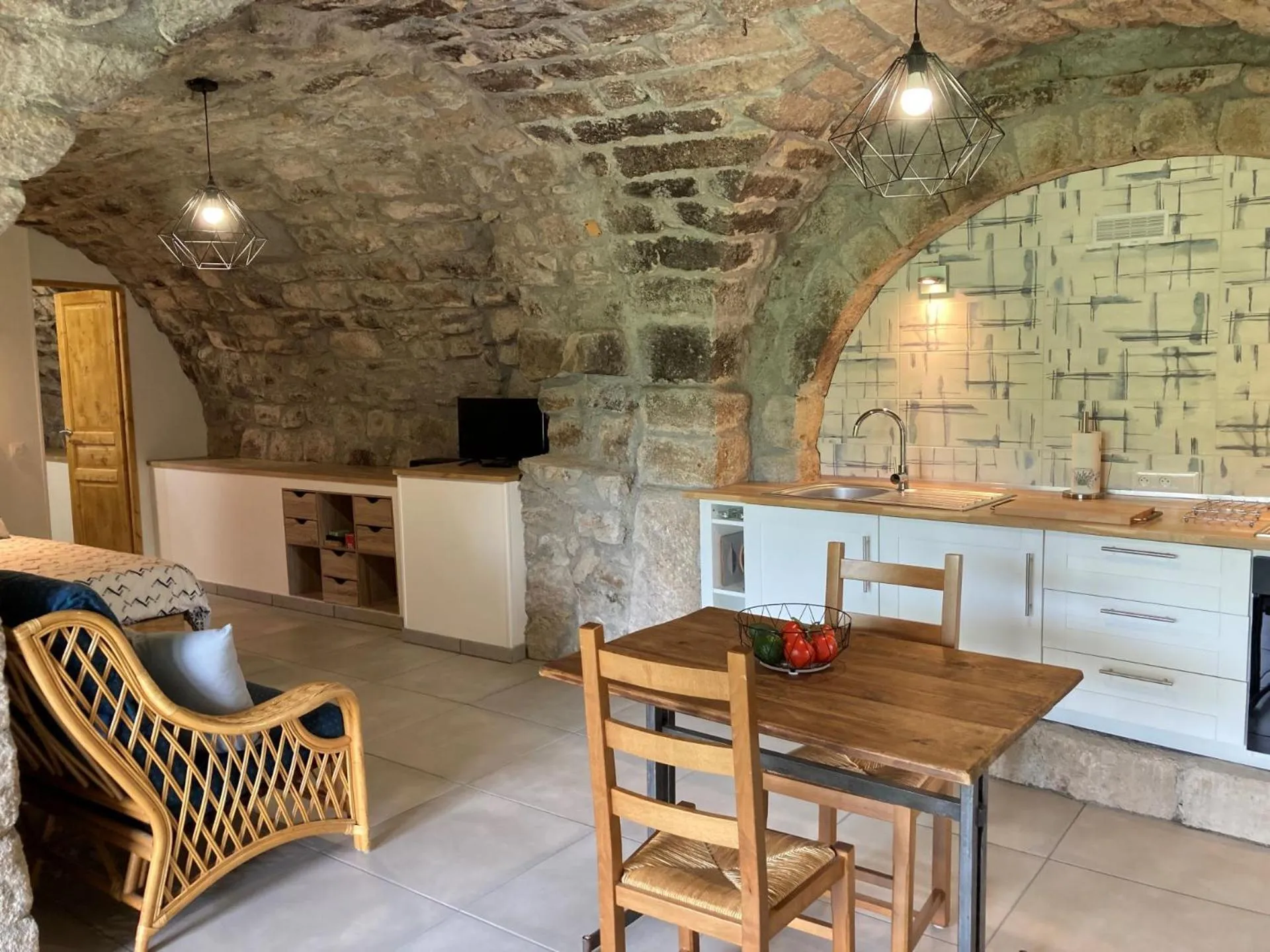 Living room in Mas de la Giralde - Gites