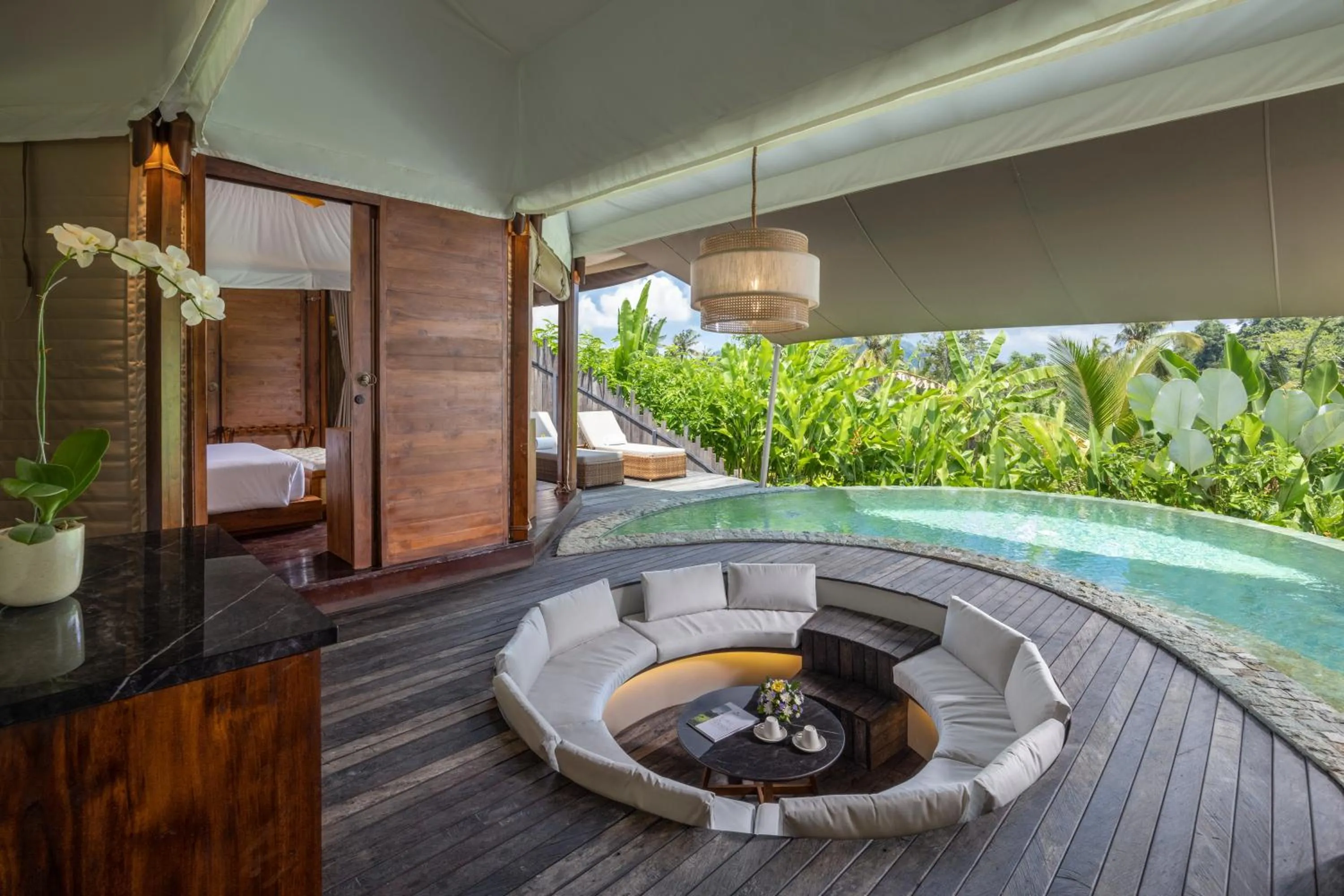 Pool view in The Wapa Lux Tent